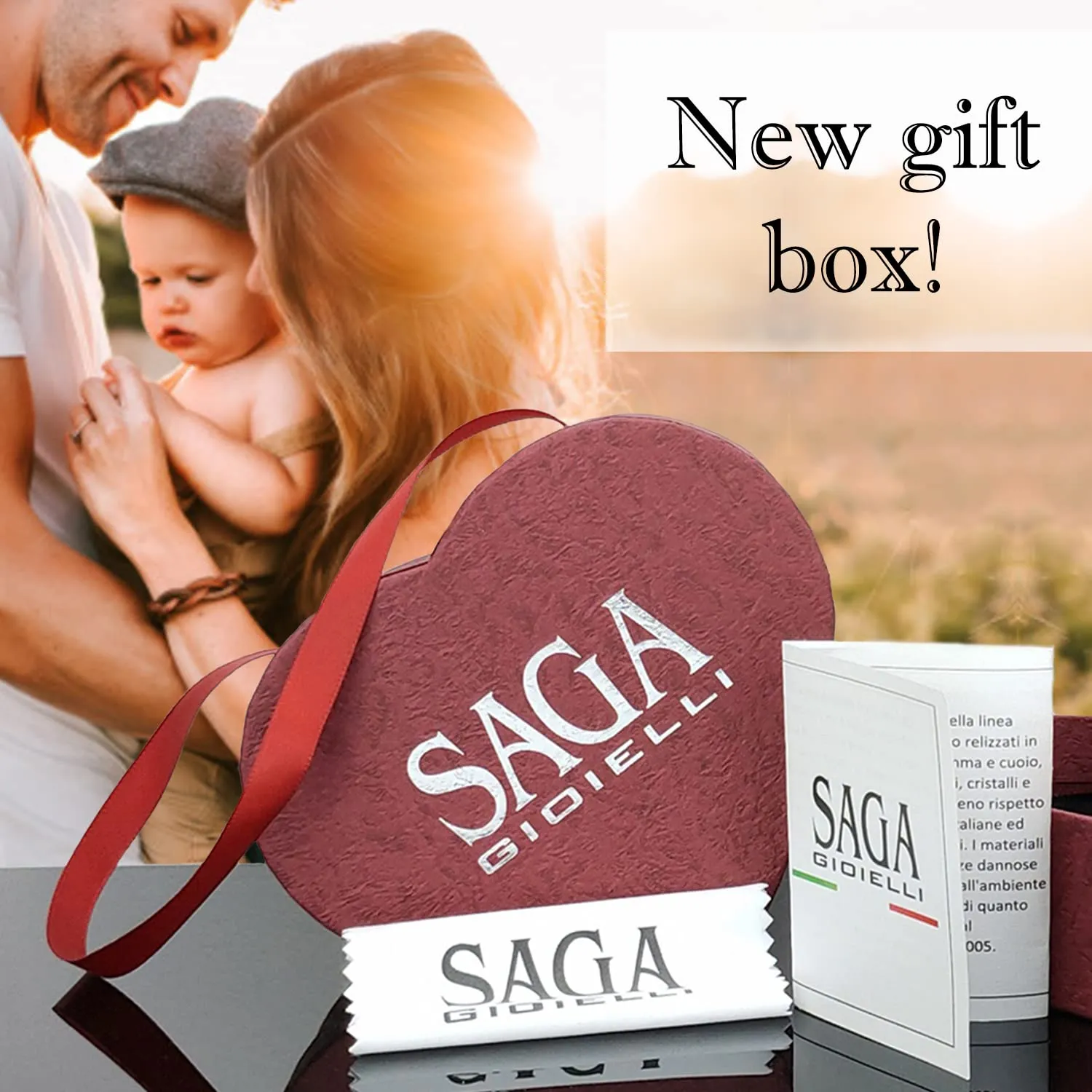 SAGA GIOIELLI - Collana Chiama Angeli Gravidanza Lunga con Ciondolo Richiamo Degli Angeli Gravidanza, Idee Regali per Donne Incinte come Porta Fortuna, Regalo per Futura Mamma (PIEDINO CRISTALLI) - immagine 2