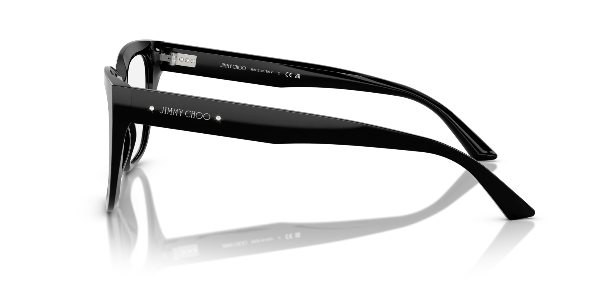 Jimmy Choo JC3019B 5000 Montature da vista Acetato Nero Squadrata Normale - immagine 4