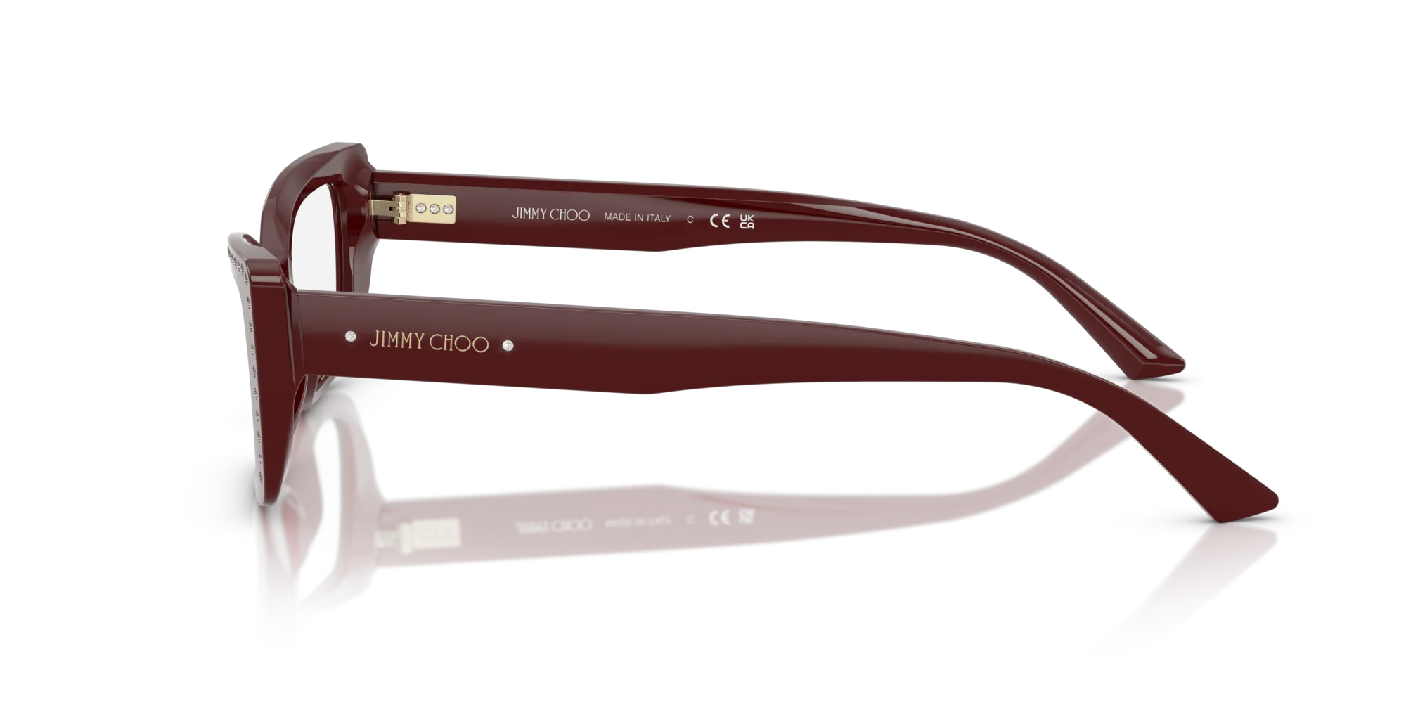 Jimmy Choo JC3018B 5057 Montature da vista Acetato Rosso Cat Eye Normale - immagine 4