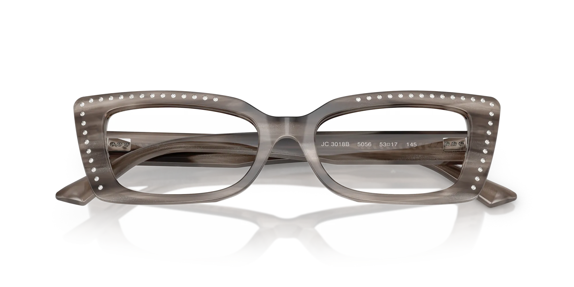 Jimmy Choo JC3018B 5056 Montature da vista Acetato Nero Cat Eye Normale - immagine 2