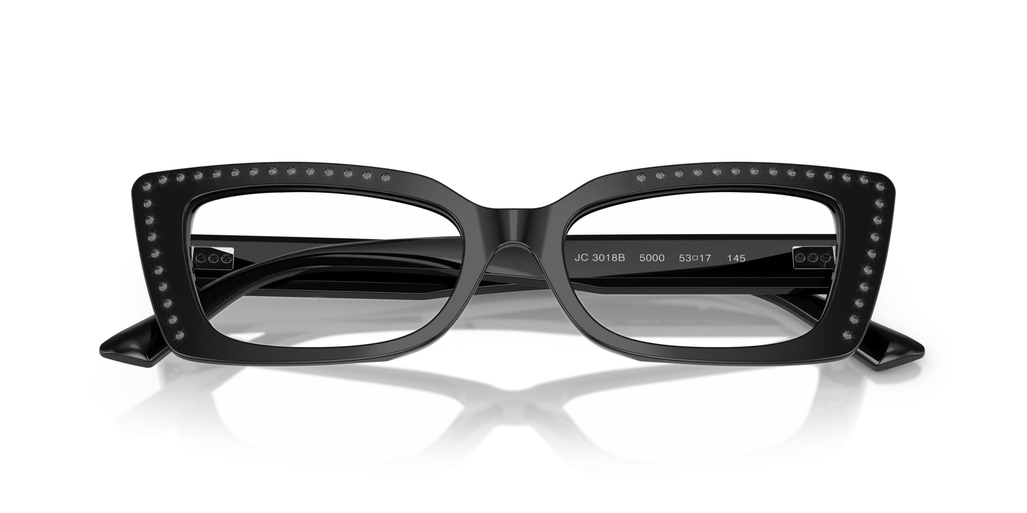 Jimmy Choo JC3018B 5000 Montature da vista Acetato Nero Cat Eye Normale - immagine 2
