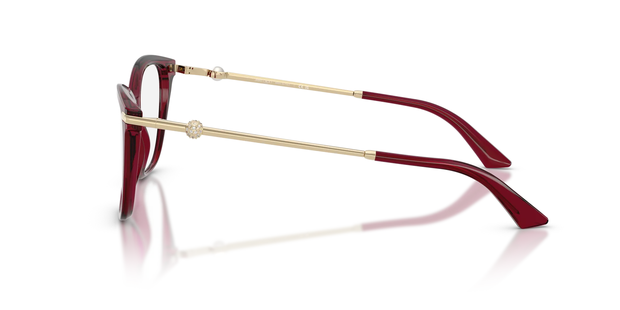 Jimmy Choo JC3007HB 5062 Montature da vista Acetato Rosso Pillow Normale - immagine 4