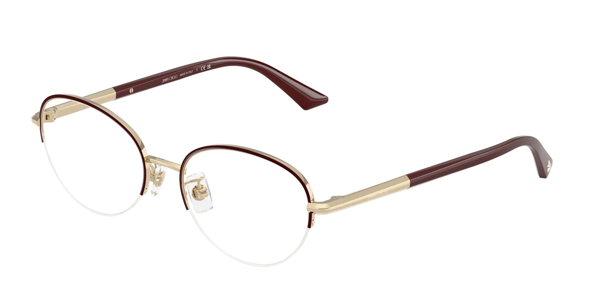 Jimmy Choo JC2014D 3025 Montature da vista Metallo Oro Rotonda Normale - immagine 1