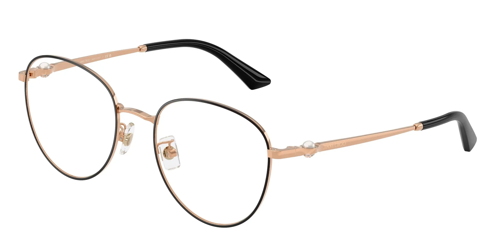 Jimmy Choo JC2013HD 3022 Montature da vista Metallo Rosa Rotonda Normale - immagine 1