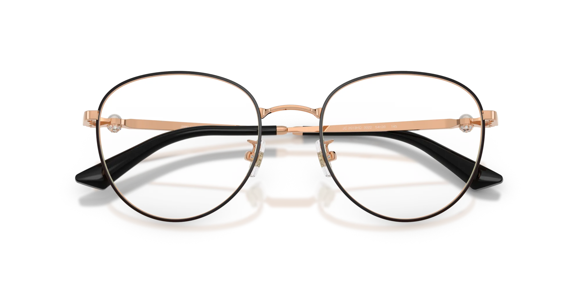 Jimmy Choo JC2013HD 3022 Montature da vista Metallo Rosa Rotonda Normale - immagine 2