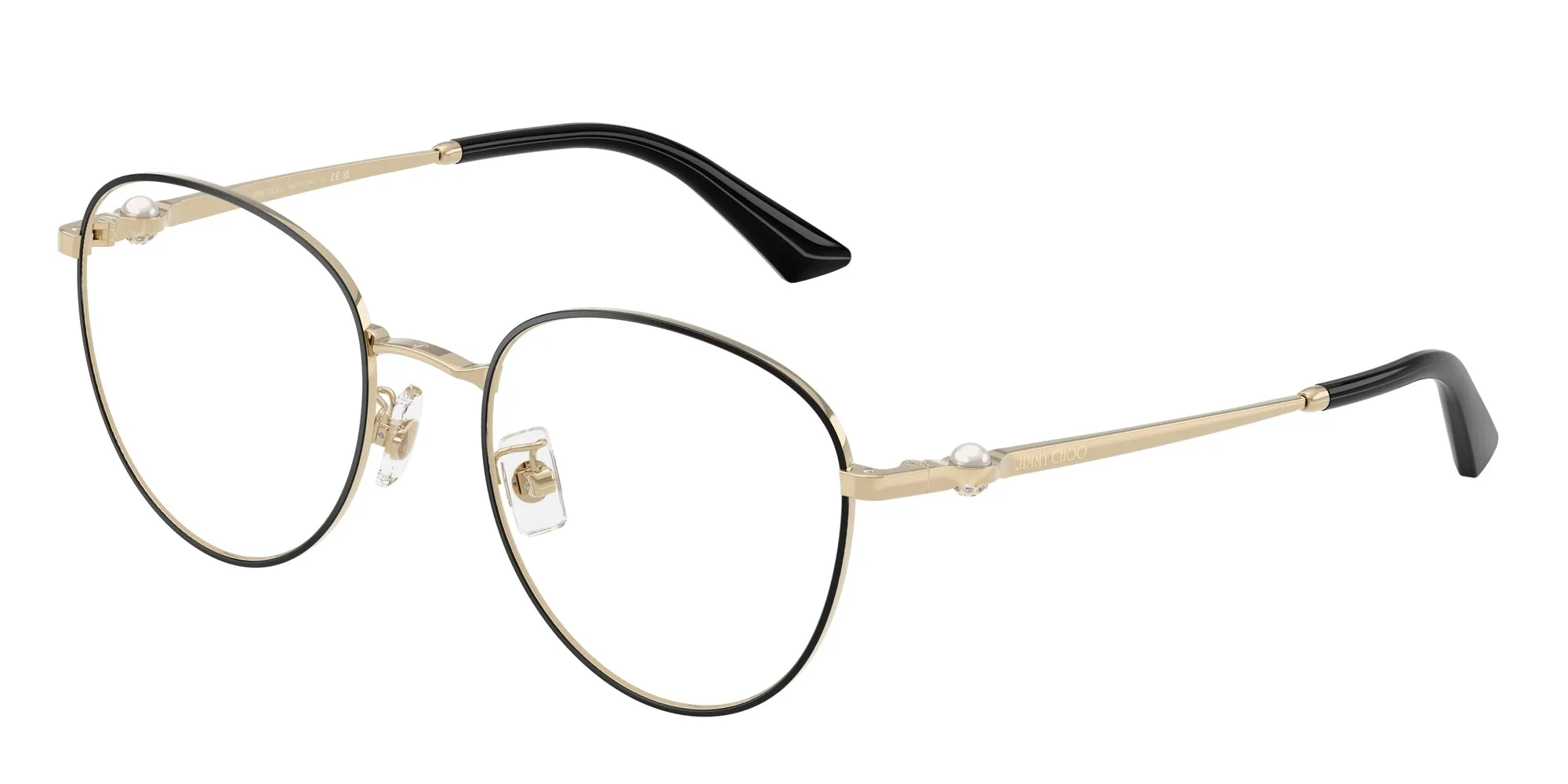 Jimmy Choo JC2013HD 3010 Montature da vista Metallo Oro Rotonda Normale - immagine 1