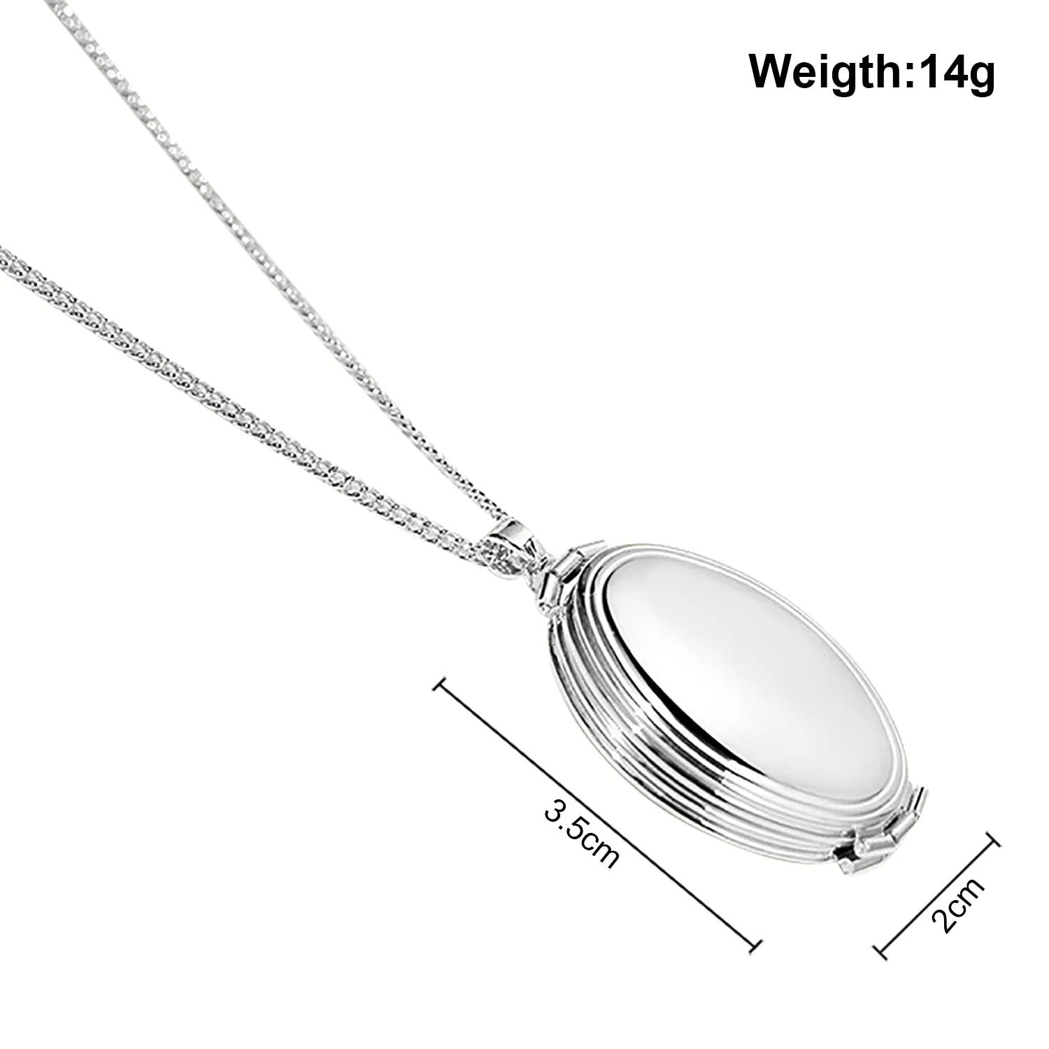 TOFBS Collana da Donna Medaglione Ciondolo Apribile Locket Portafoto Pendente in Acciaio Inox Rotondo Vintage Collana di Foto Argento Regalo per Ragazze Donne (Argento*4 foto) - immagine 6