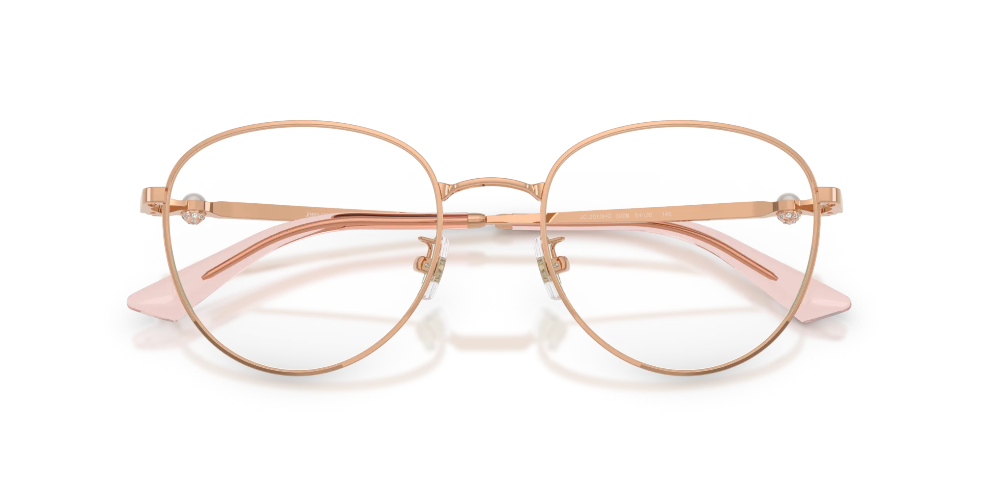 Jimmy Choo JC2013HD 3008 Montature da vista Metallo Oro Rotonda Normale - immagine 2