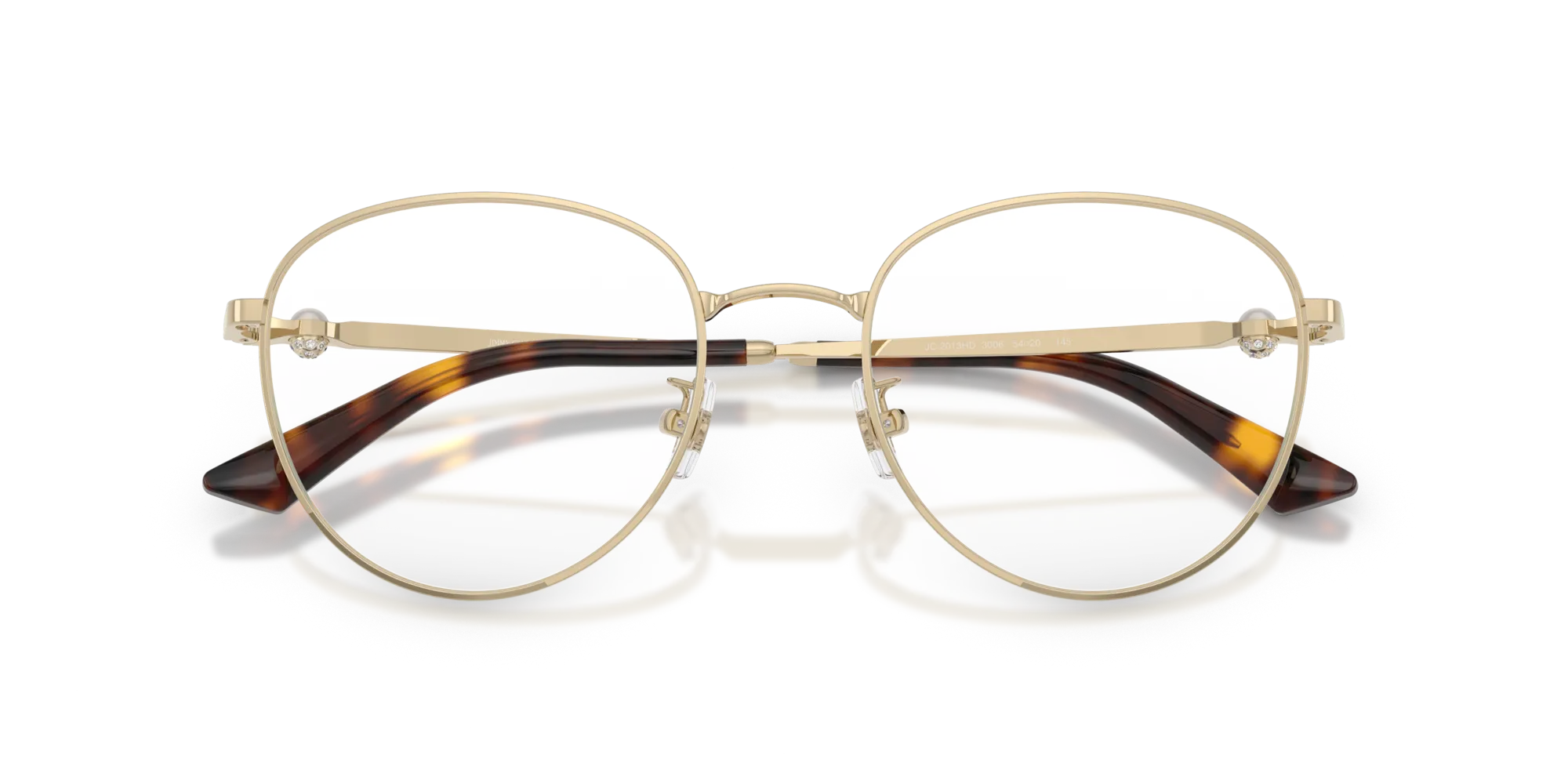 Jimmy Choo JC2013HD 3006 Montature da vista Metallo Oro Rotonda Normale - immagine 2