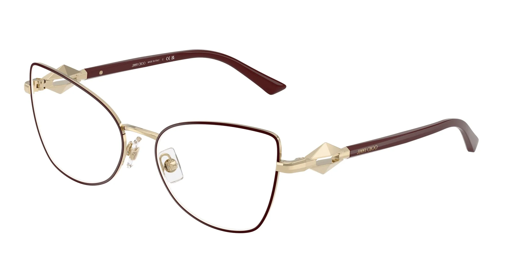 Jimmy Choo JC2012 3025 Montature da vista Metallo Oro Cat Eye Normale - immagine 1