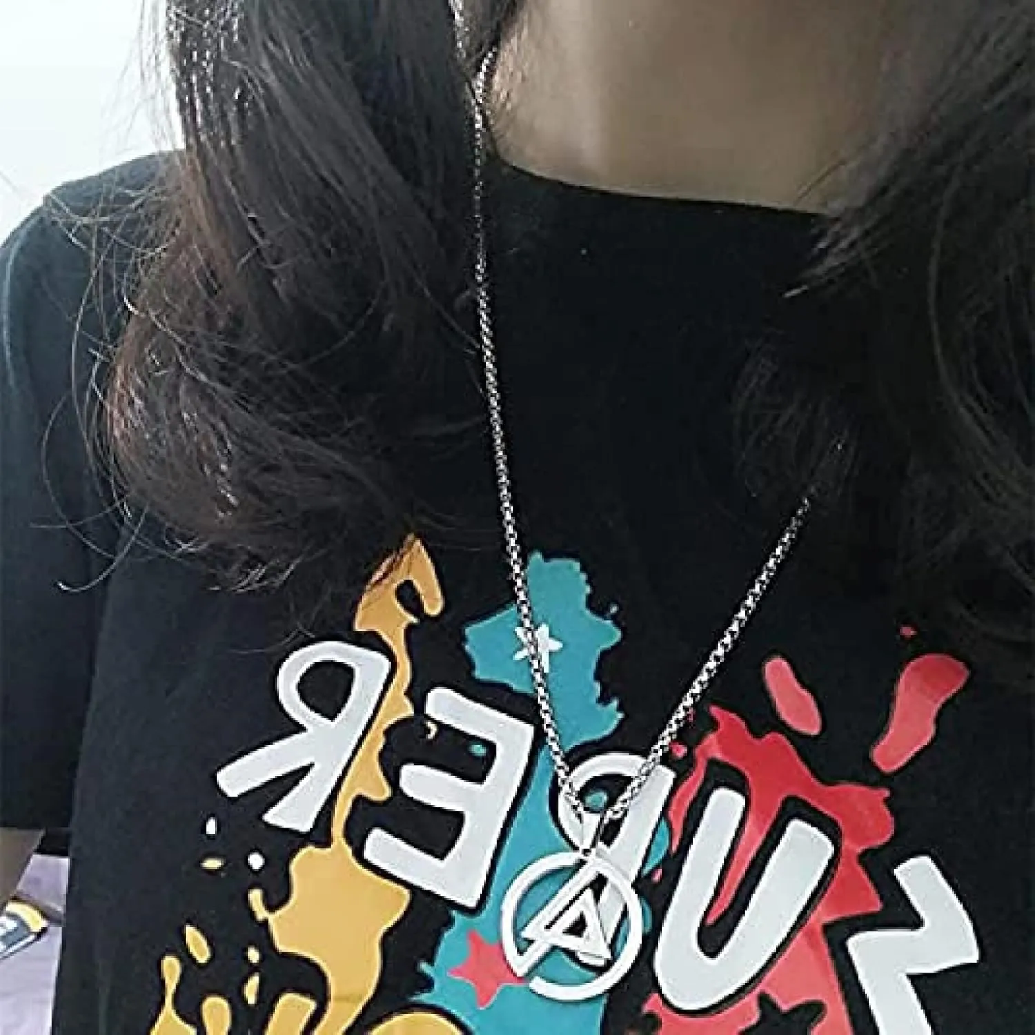 Collana Collana Trendy Hip Hop Uomo e Donna Rock Band Logo Logo Collana Pendente - immagine 5