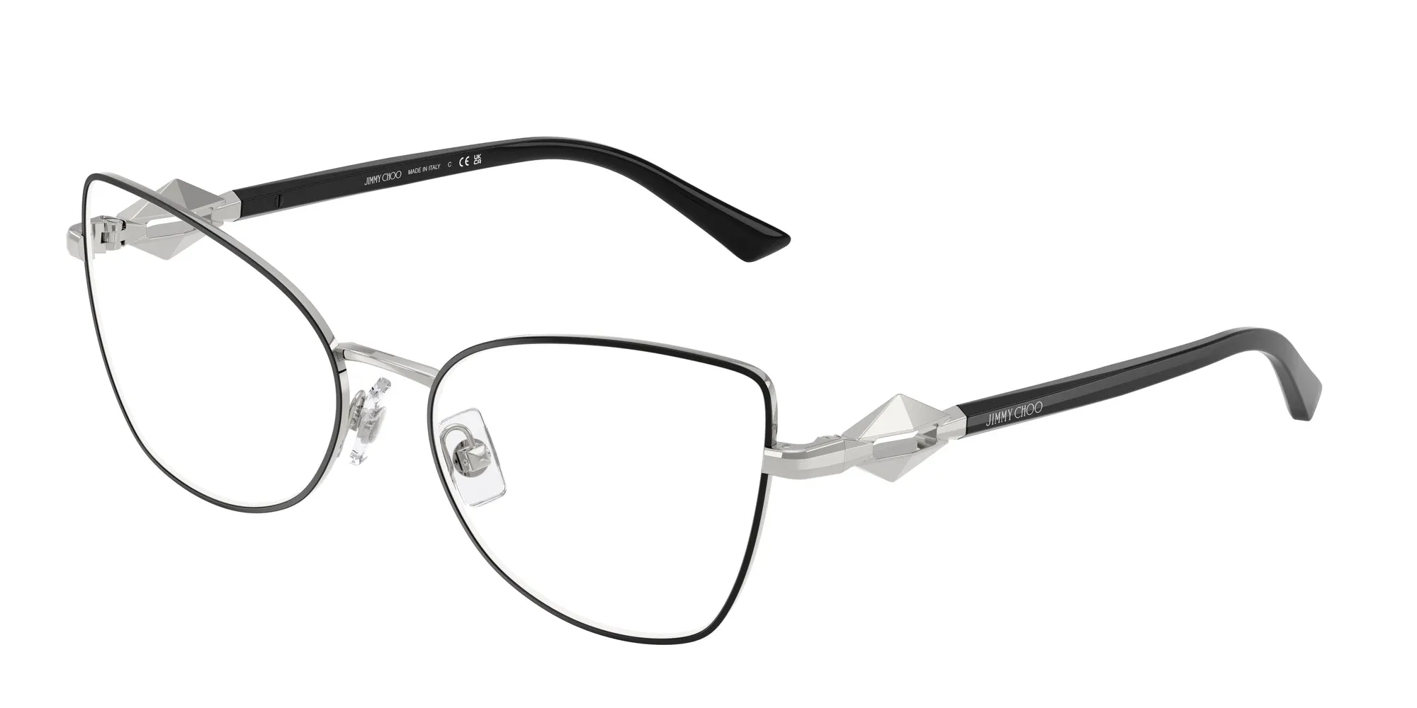 Jimmy Choo JC2012 3016 Montature da vista Metallo Argento Cat Eye Normale - immagine 1