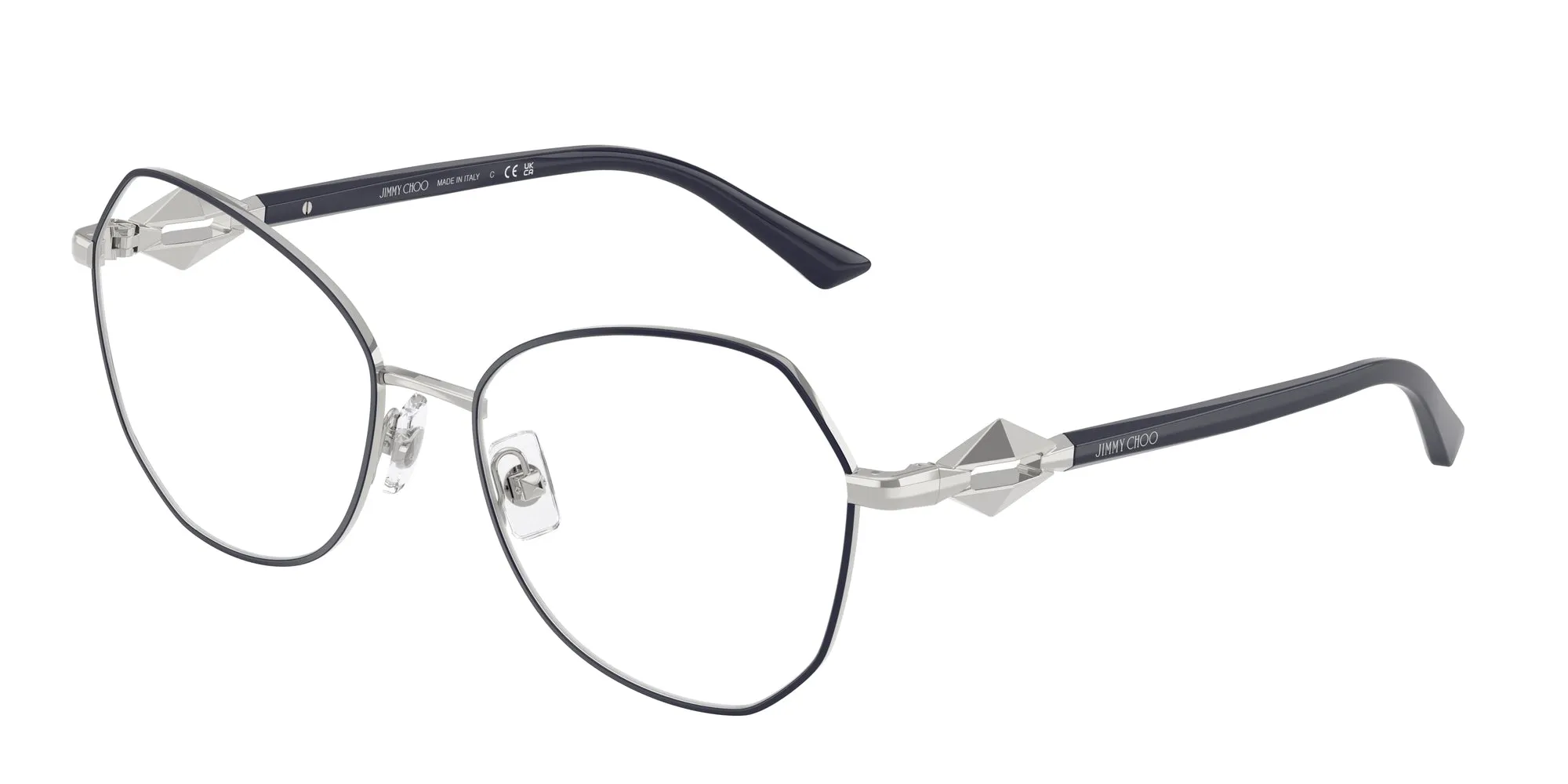 Jimmy Choo JC2011 3026 Montature da vista Metallo Blu Rotonda Normale - immagine 1