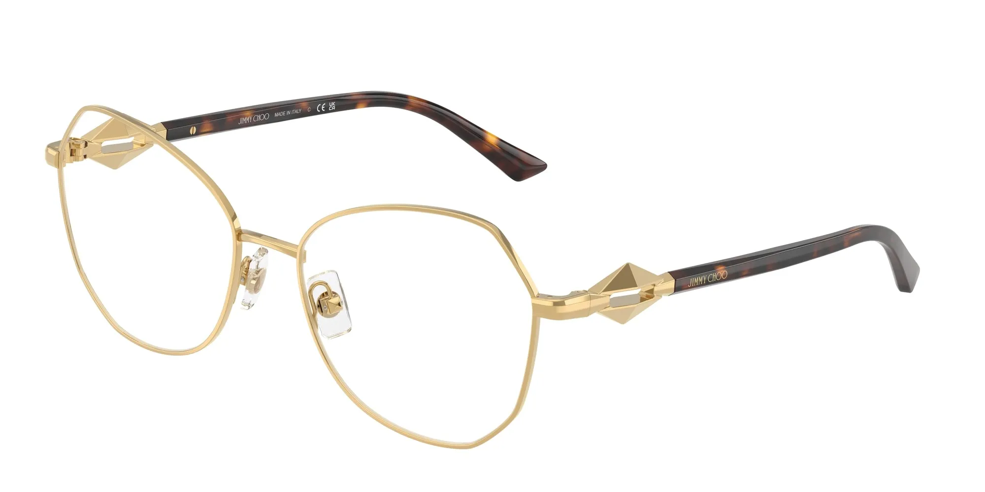 Jimmy Choo JC2011 3023 Montature da vista Metallo Oro Rotonda Normale - immagine 1