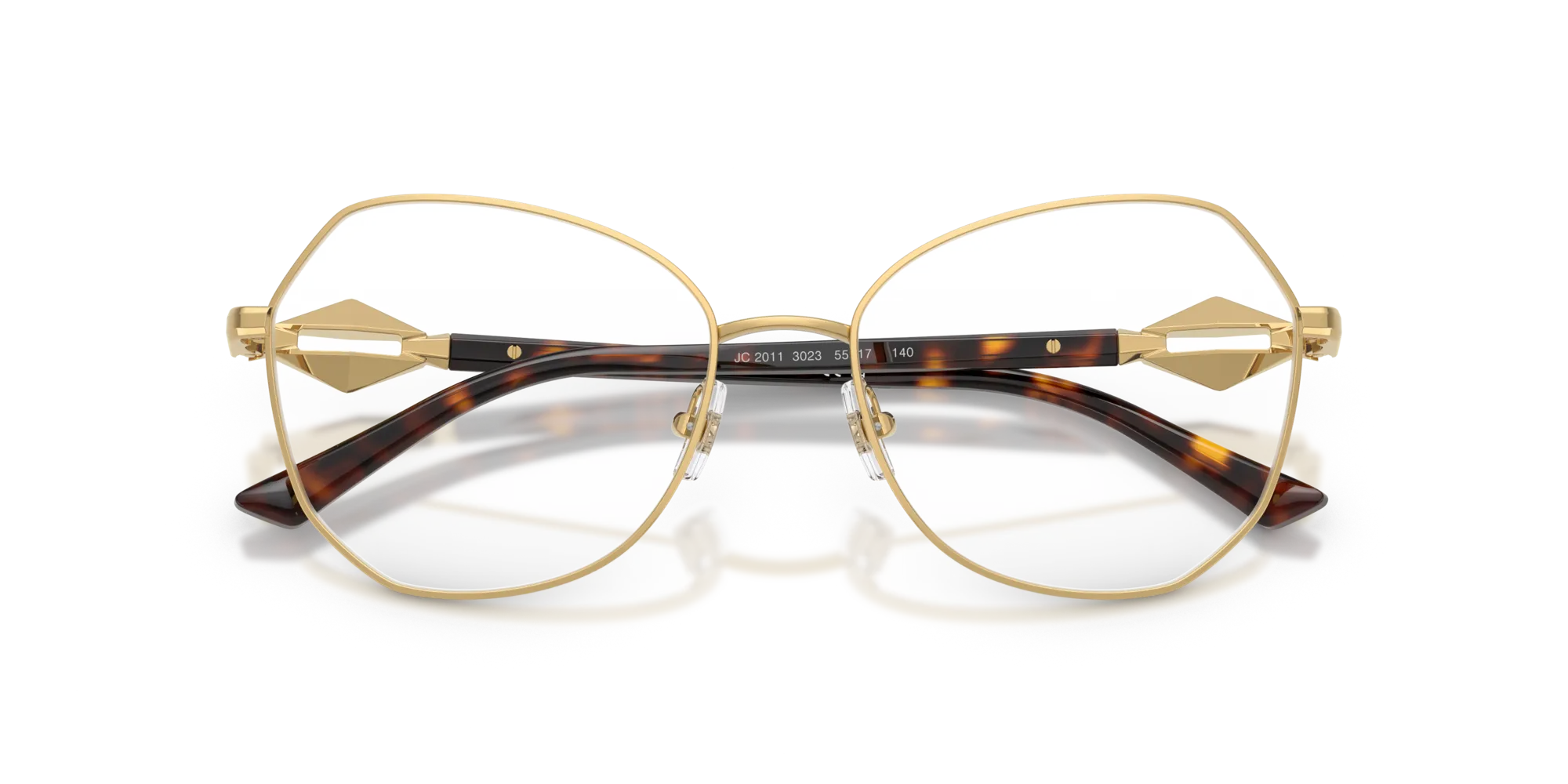 Jimmy Choo JC2011 3023 Montature da vista Metallo Oro Rotonda Normale - immagine 2