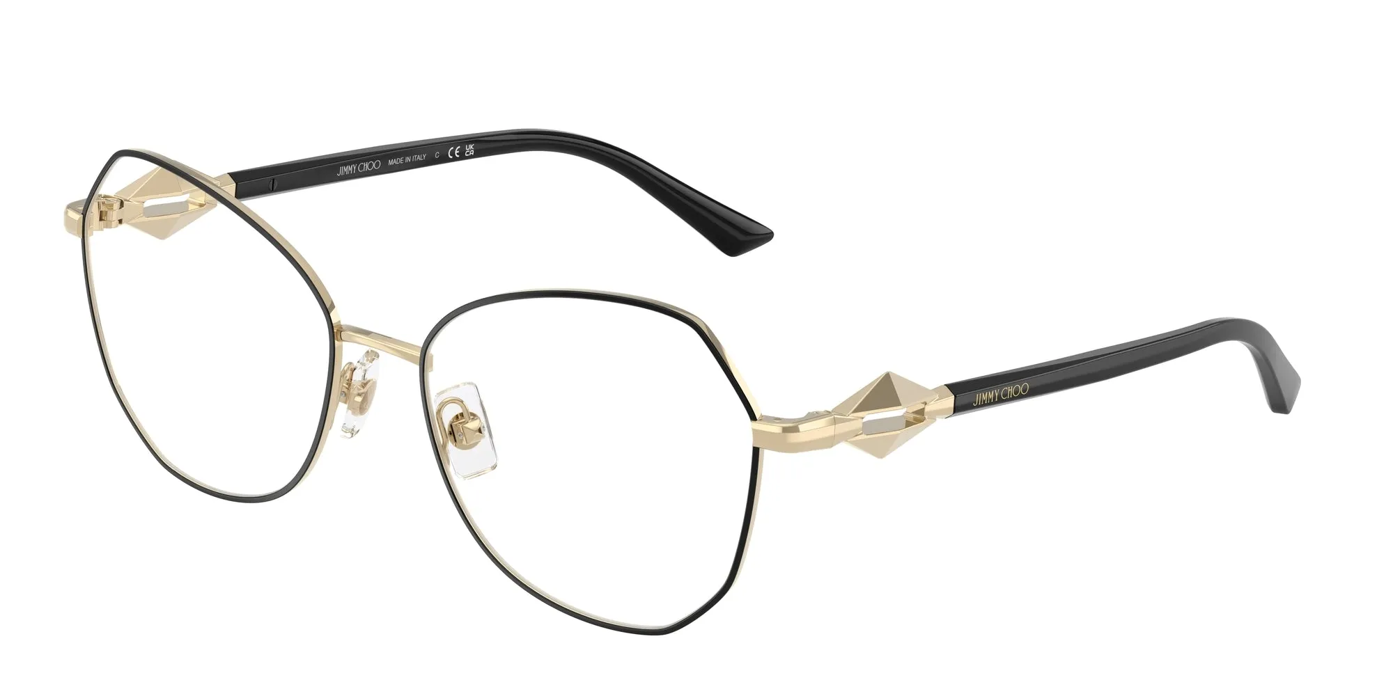 Jimmy Choo JC2011 3010 Montature da vista Metallo Oro Rotonda Normale - immagine 1