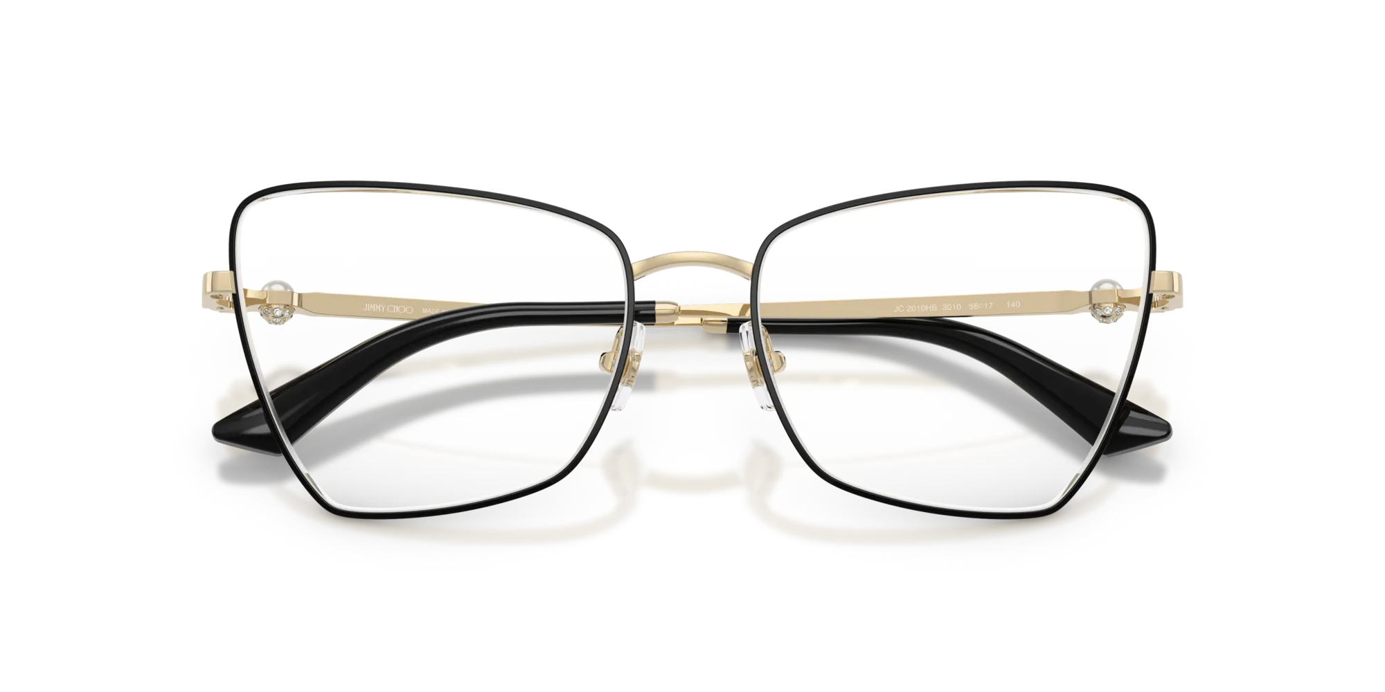 Jimmy Choo JC2010HB 3010 Montature da vista Metallo Oro Geometrica Normale - immagine 2