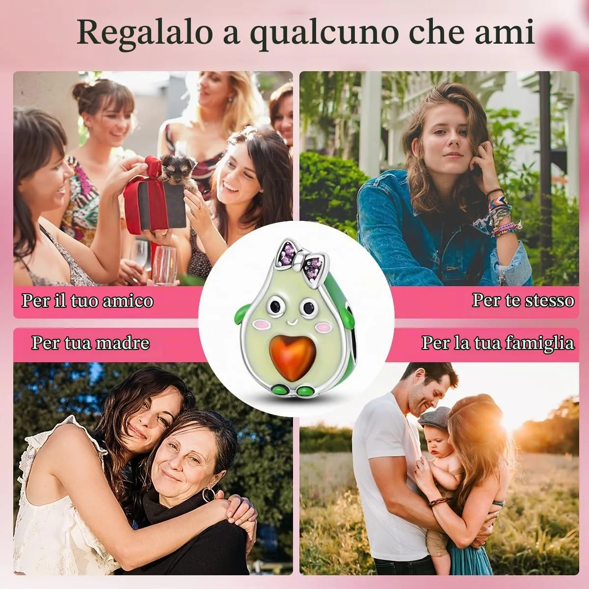 Hapour 925 Charms in Argento Sterling per Bracciali Charm Collana Gioielli Europei Ciondolo Perline Fascino Regalo di Compleanno per Donne Ragazze Mamma Figlia - immagine 6