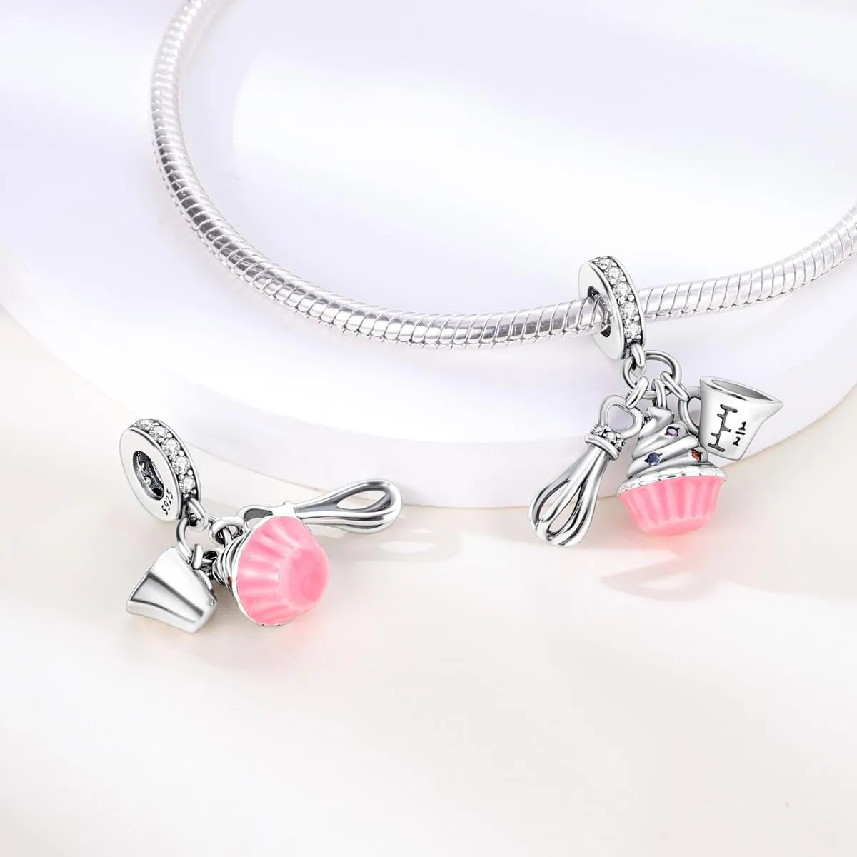 Hapour 925 Charms in Argento Sterling per Bracciali Charm Collana Gioielli Europei Ciondolo Perline Fascino Regalo di Compleanno per Donne Ragazze Mamma Figlia - immagine 3