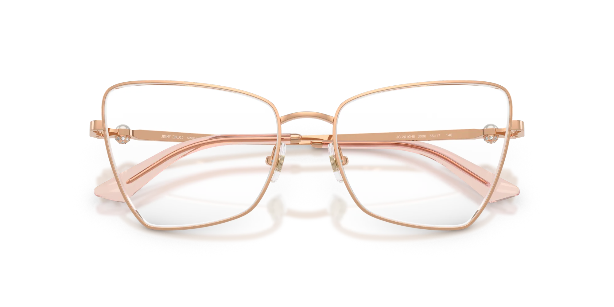 Jimmy Choo JC2010HB 3008 Montature da vista Metallo Oro Geometrica Normale - immagine 2