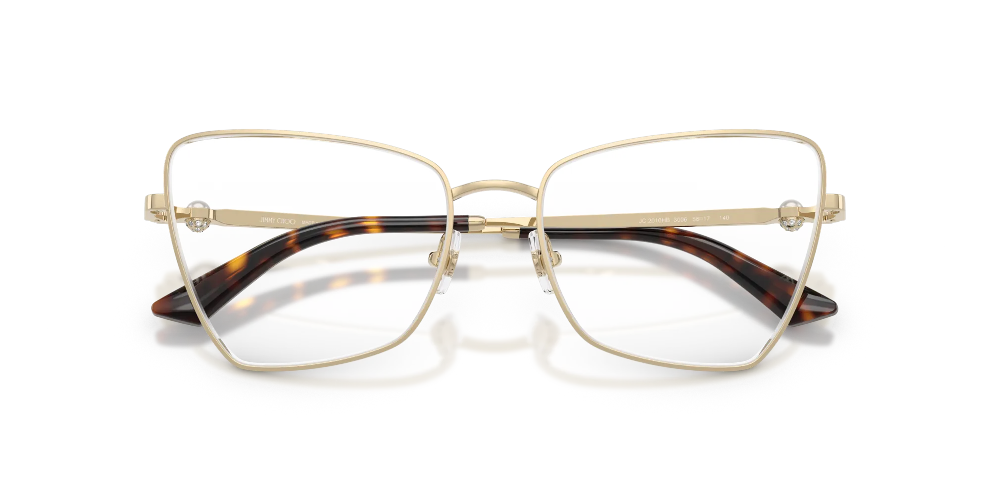 Jimmy Choo JC2010HB 3006 Montature da vista Metallo Oro Geometrica Normale - immagine 2