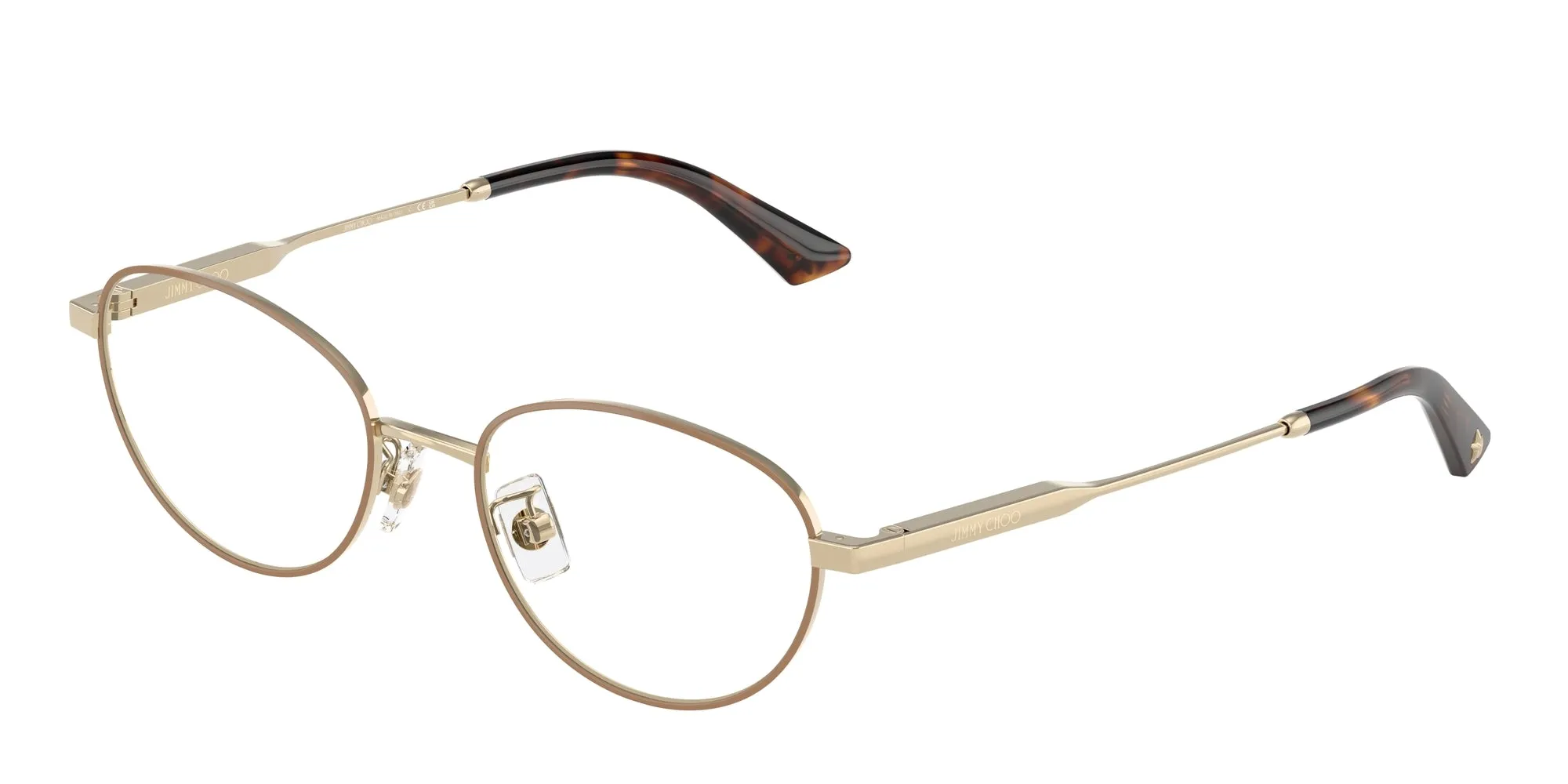 Jimmy Choo JC2009D 3019 Montature da vista Acciaio Marrone Rotonda Normale - immagine 1