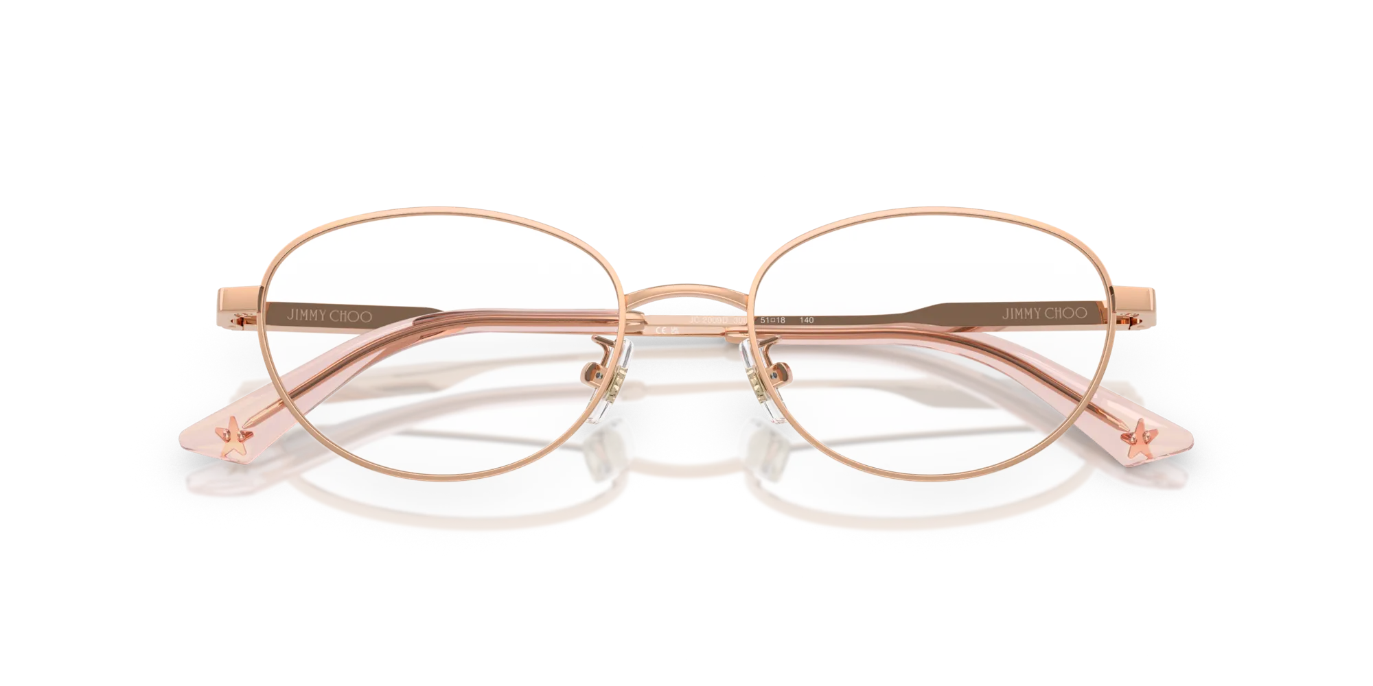 Jimmy Choo JC2009D 3008 Montature da vista Acciaio Oro Rotonda Normale - immagine 2