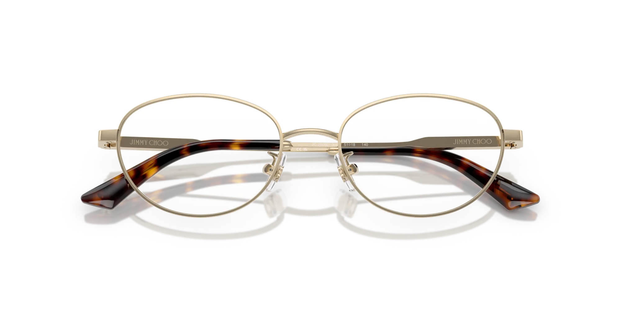 Jimmy Choo JC2009D 3006 Montature da vista Acciaio Oro Rotonda Normale - immagine 2