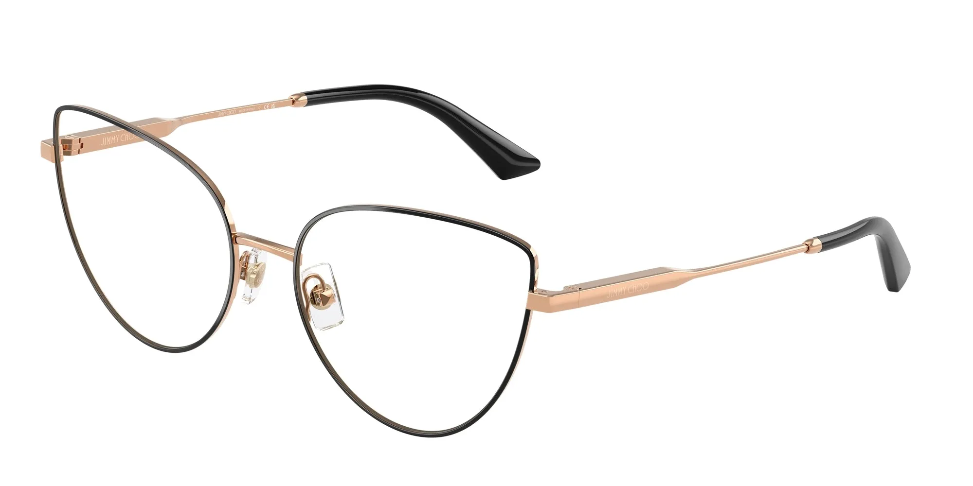 Jimmy Choo JC2008 3022 Montature da vista Acciaio Rosa Trasparente Cat Eye Normale - immagine 1