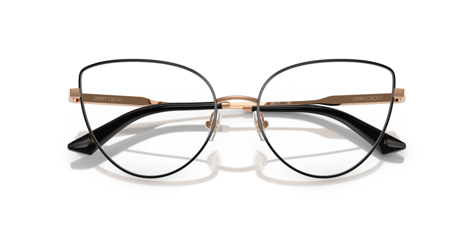 Jimmy Choo JC2008 3022 Montature da vista Acciaio Rosa Trasparente Cat Eye Normale - immagine 2