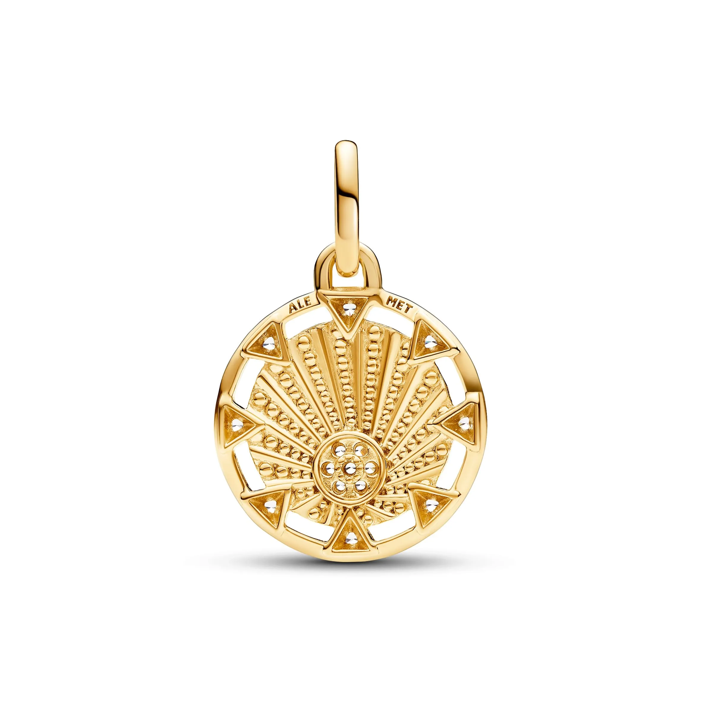 PANDORA ME Medaglione a forma di fulmine placcato in oro 14k con zirconi cubici trasparenti - immagine 2