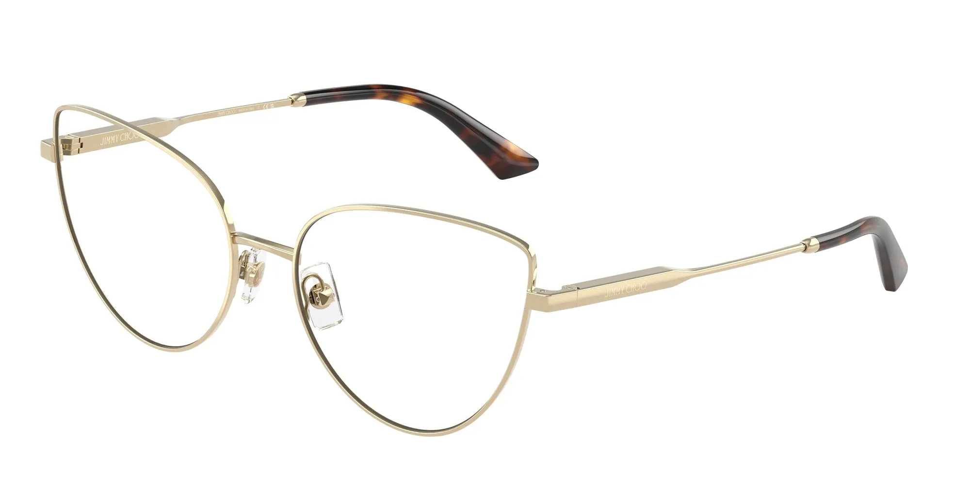 Jimmy Choo JC2008 3006 Montature da vista Acciaio Oro Trasparente Cat Eye Normale - immagine 1