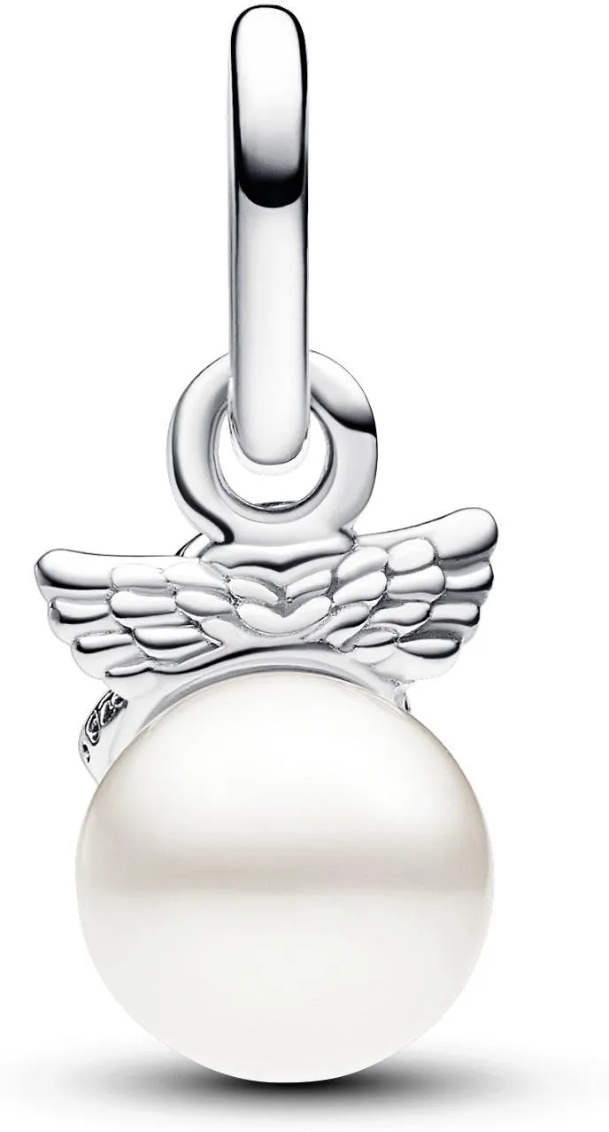 PANDORA ME Mini ciondolo a forma di Cupido in argento Sterling con perla coltivata d'acqua dolce trattata - immagine 2
