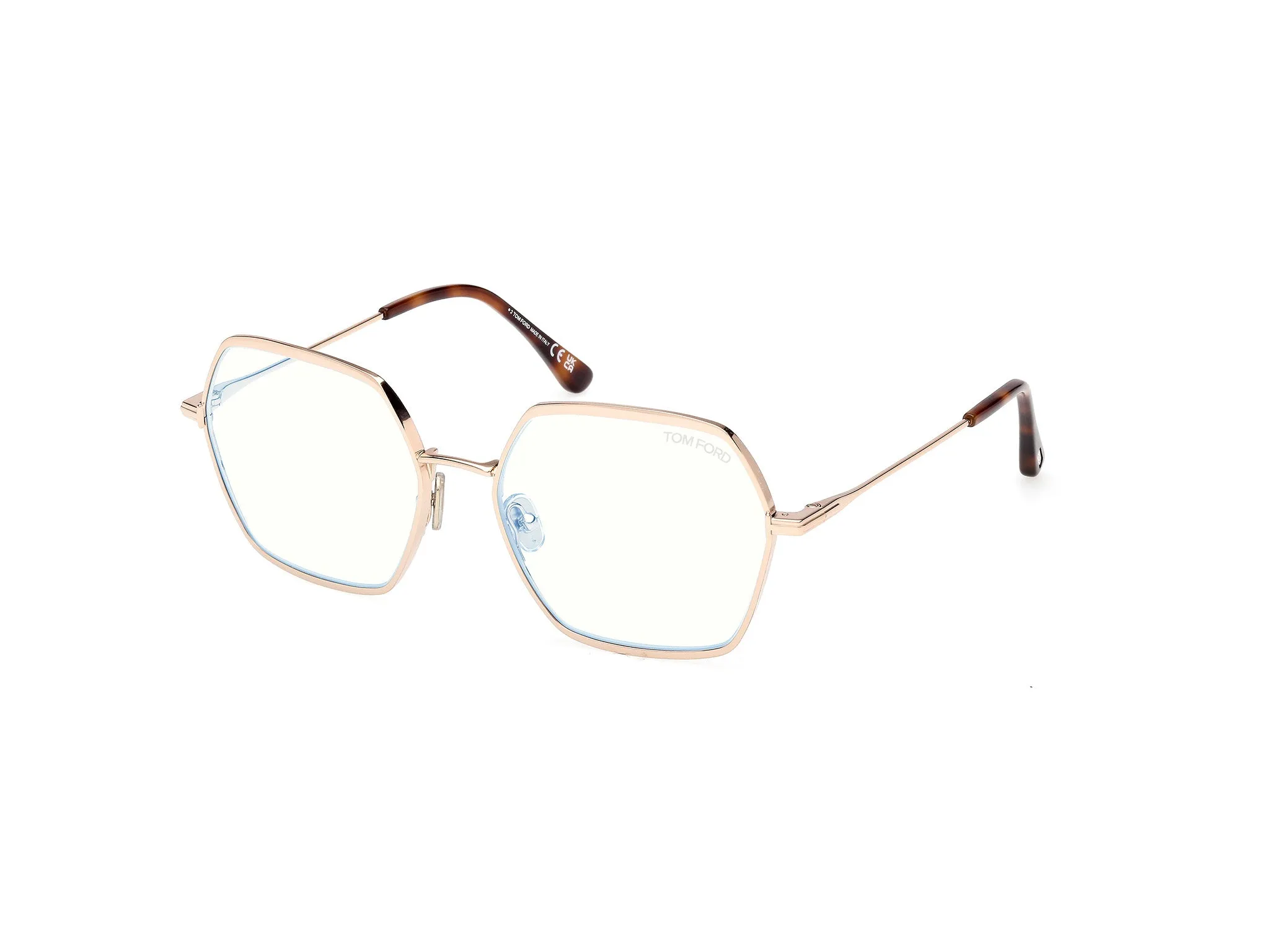 TOM FORD FT6050-B 28 Montature da vista Metallo Oro Geometrica Normale - immagine 1