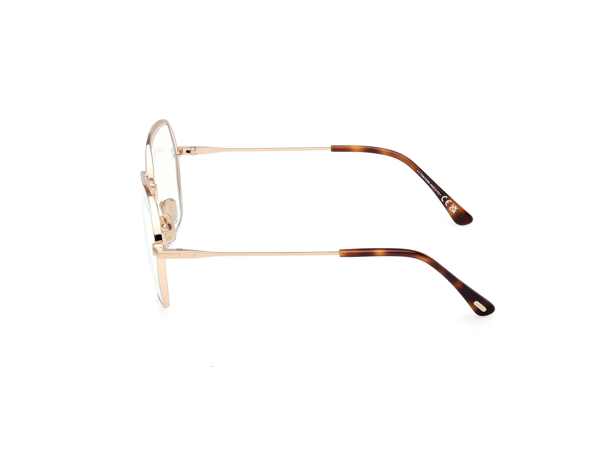 TOM FORD FT6050-B 28 Montature da vista Metallo Oro Geometrica Normale - immagine 3