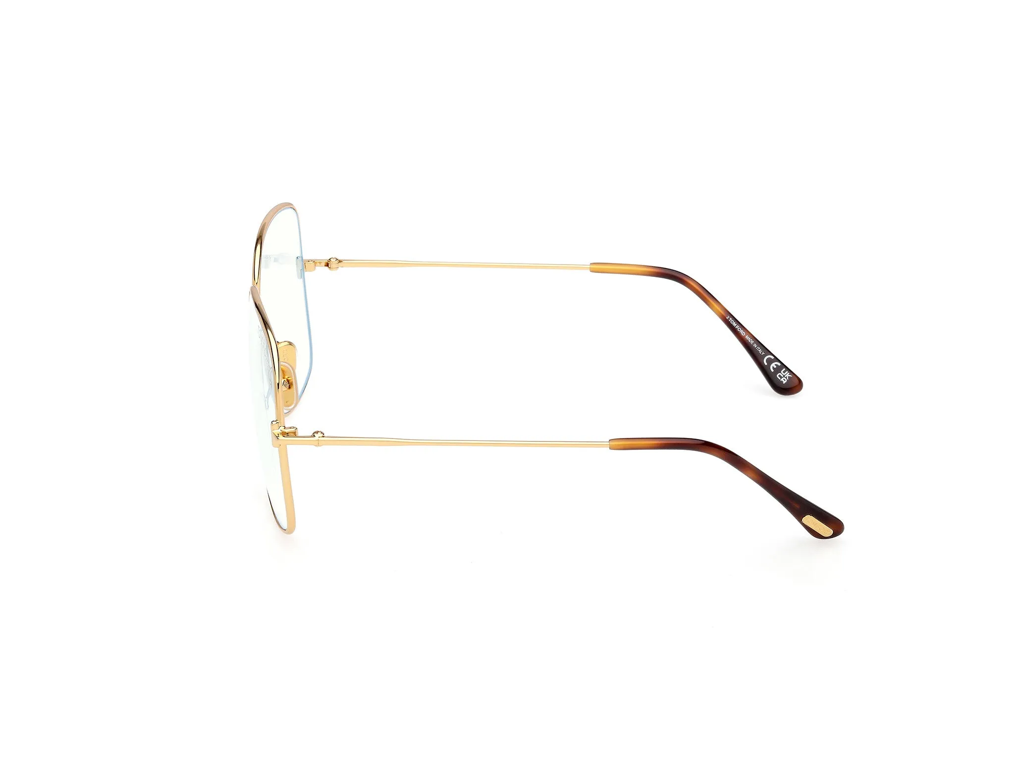 TOM FORD FT6048-B 30 Montature da vista Metallo Oro Squadrata Normale - immagine 3