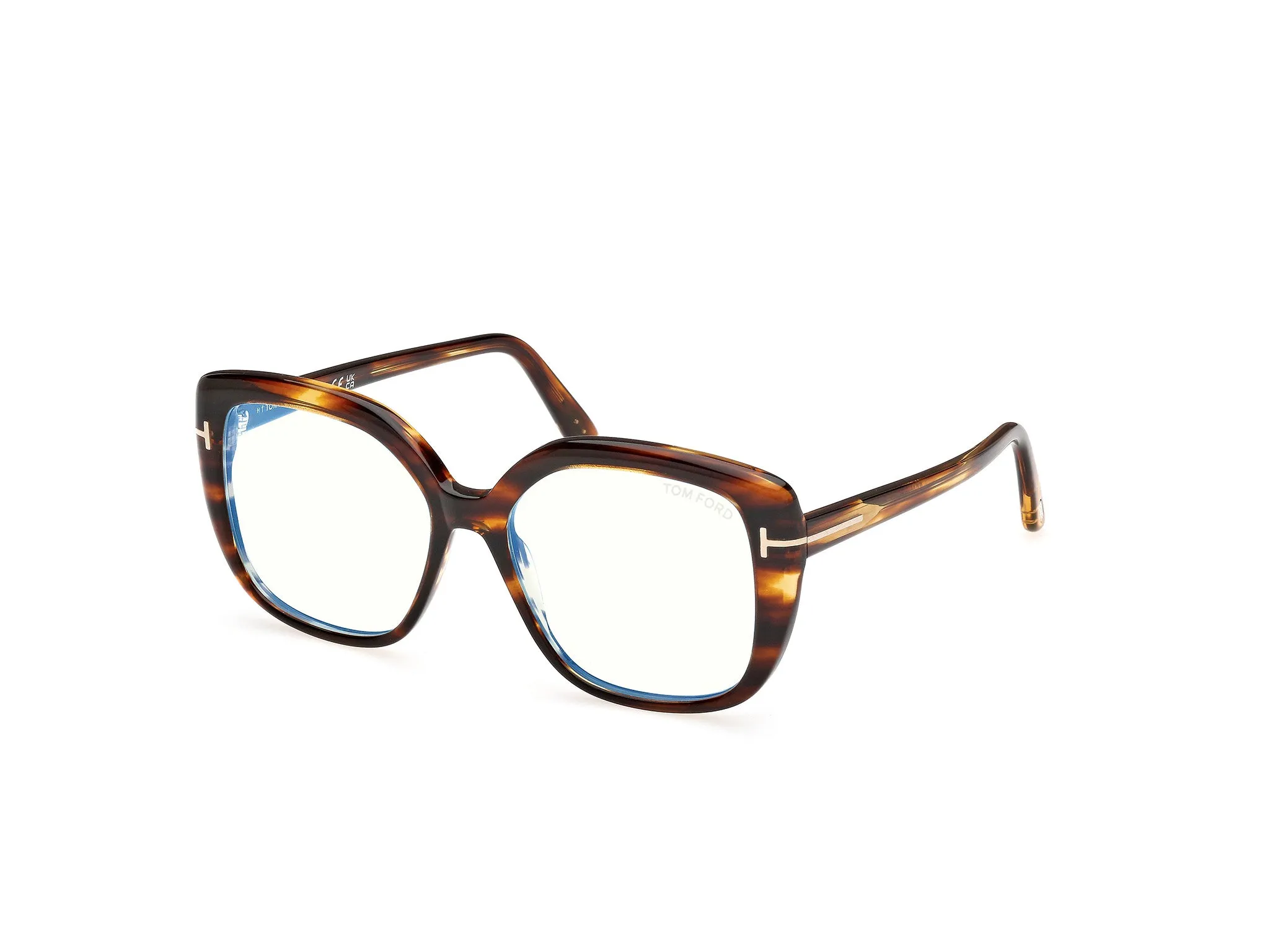 TOM FORD FT6043-B 55 Montature da vista Acetato Havana Squadrata Normale - immagine 1