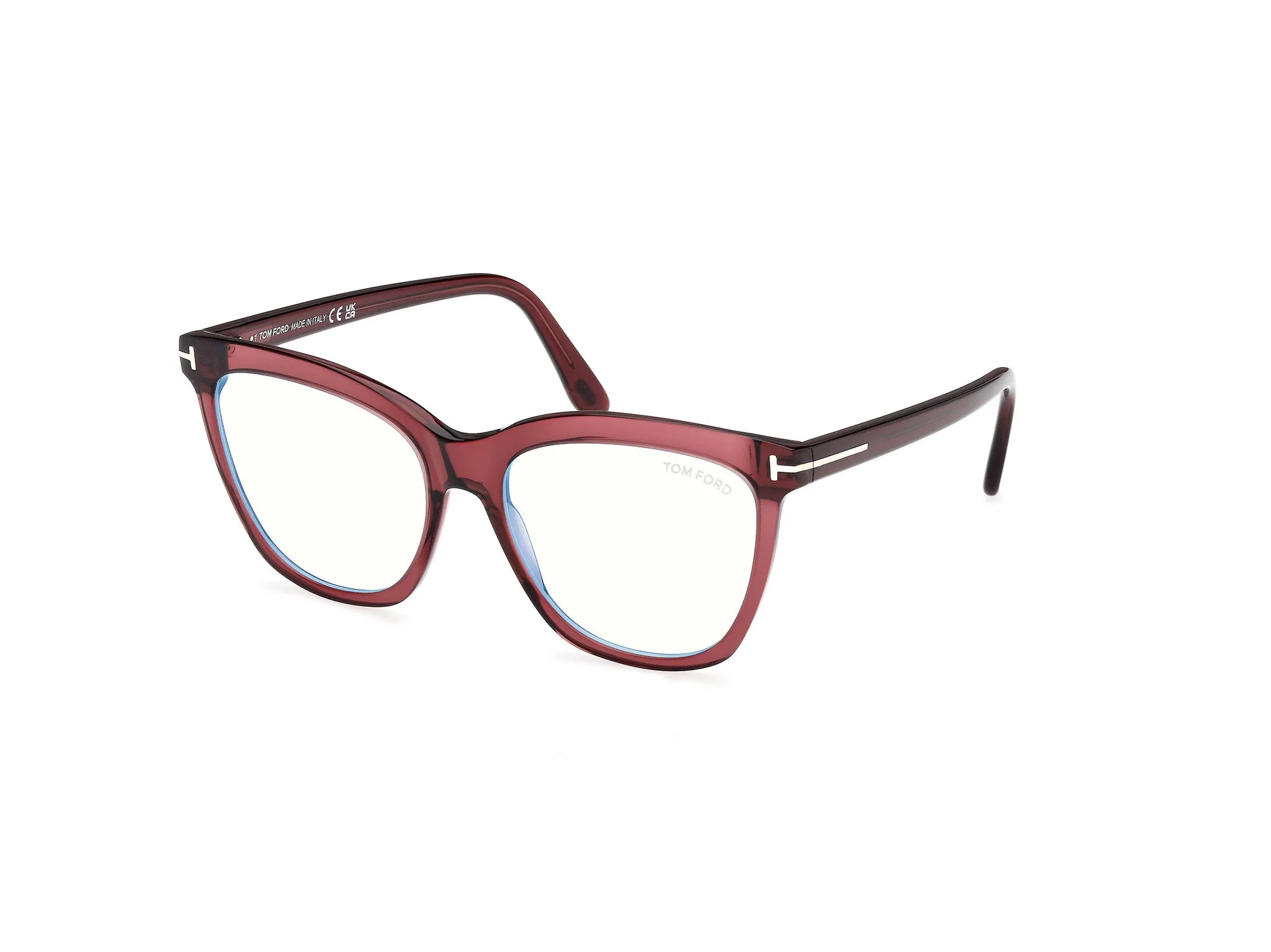 TOM FORD FT6042-B 69 Montature da vista Acetato Bordeaux Farfalla Normale - immagine 1