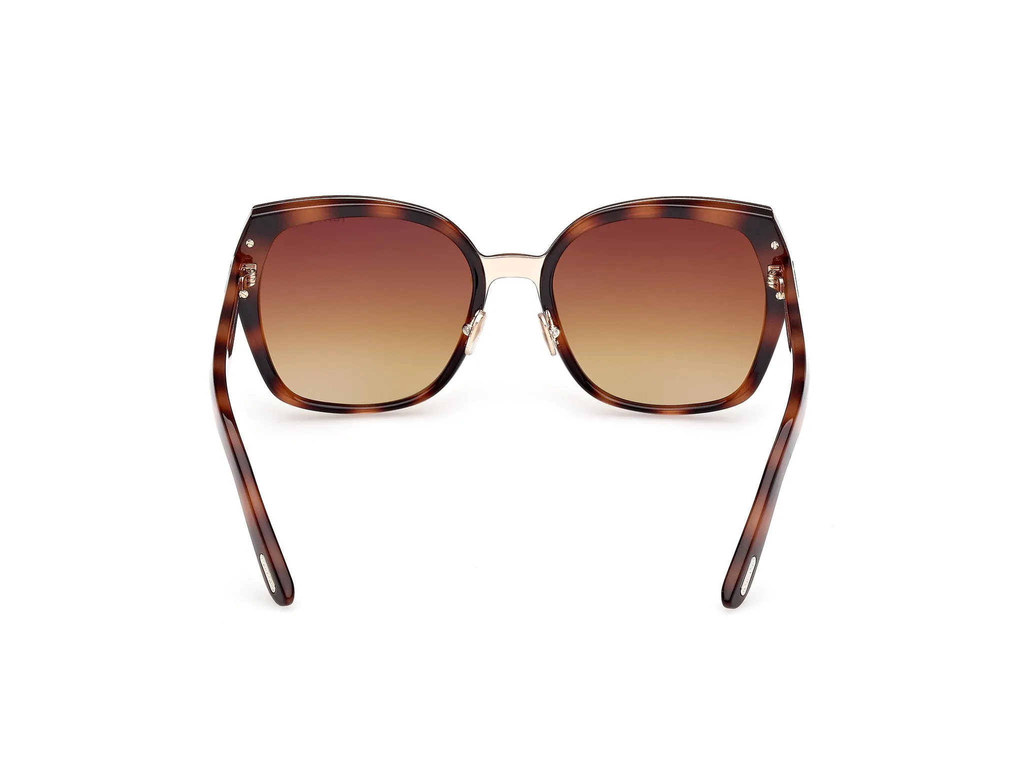 TOM FORD FT1223 PLUM 53F Occhiali da sole Metallo Havana Marrone Farfalla Normale - immagine 4