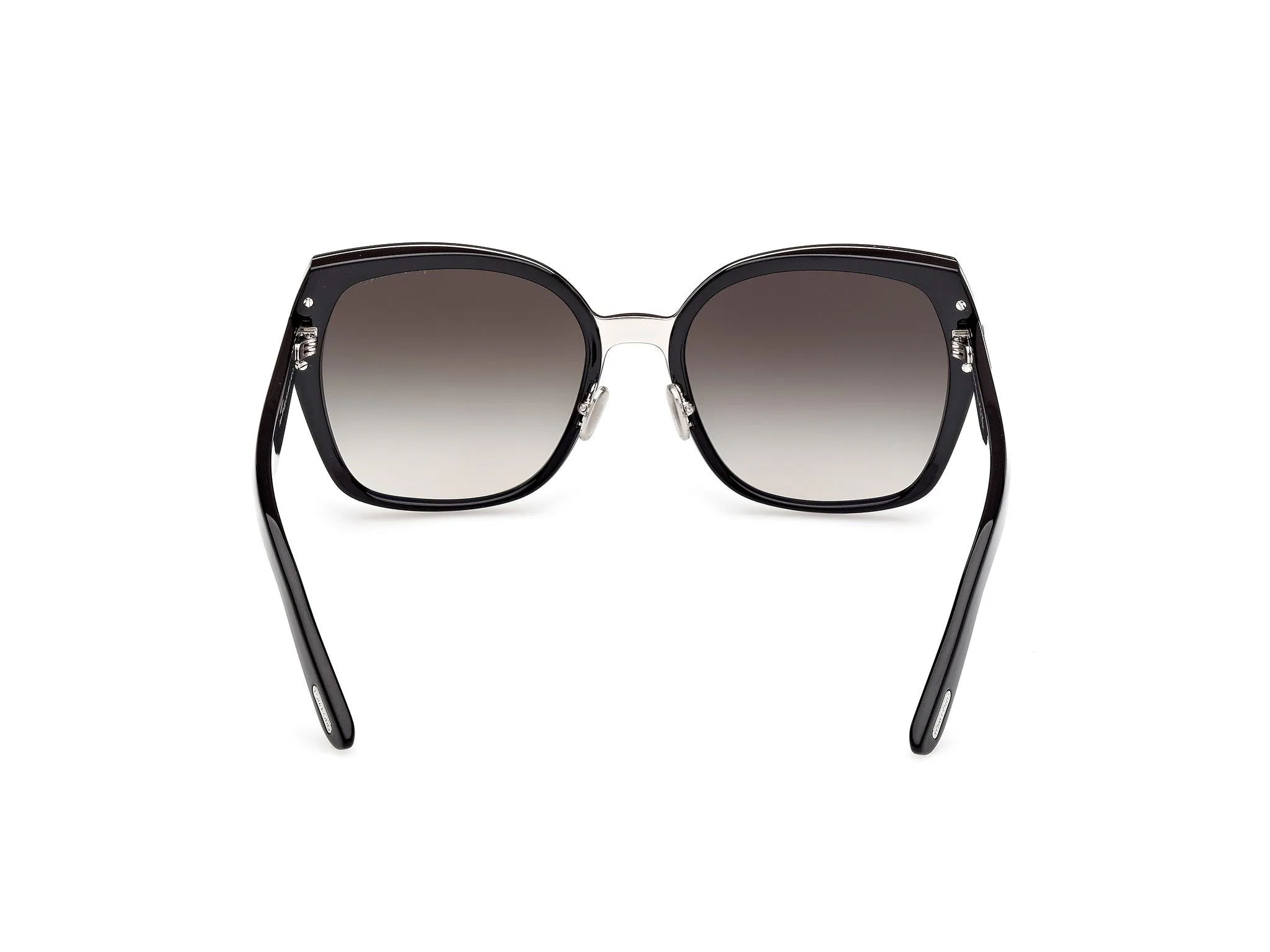 TOM FORD FT1223 PLUM 01B Occhiali da sole Metallo Nero Fumo Farfalla Normale - immagine 4