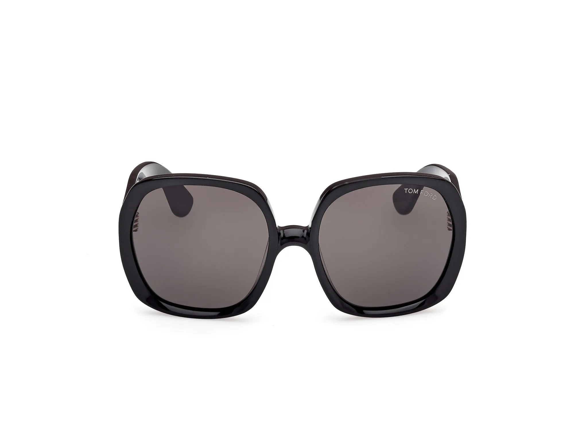 TOM FORD FT1221 SAFFRON 01A Occhiali da sole Acetato Nero Fumo Squadrata Normale - immagine 2