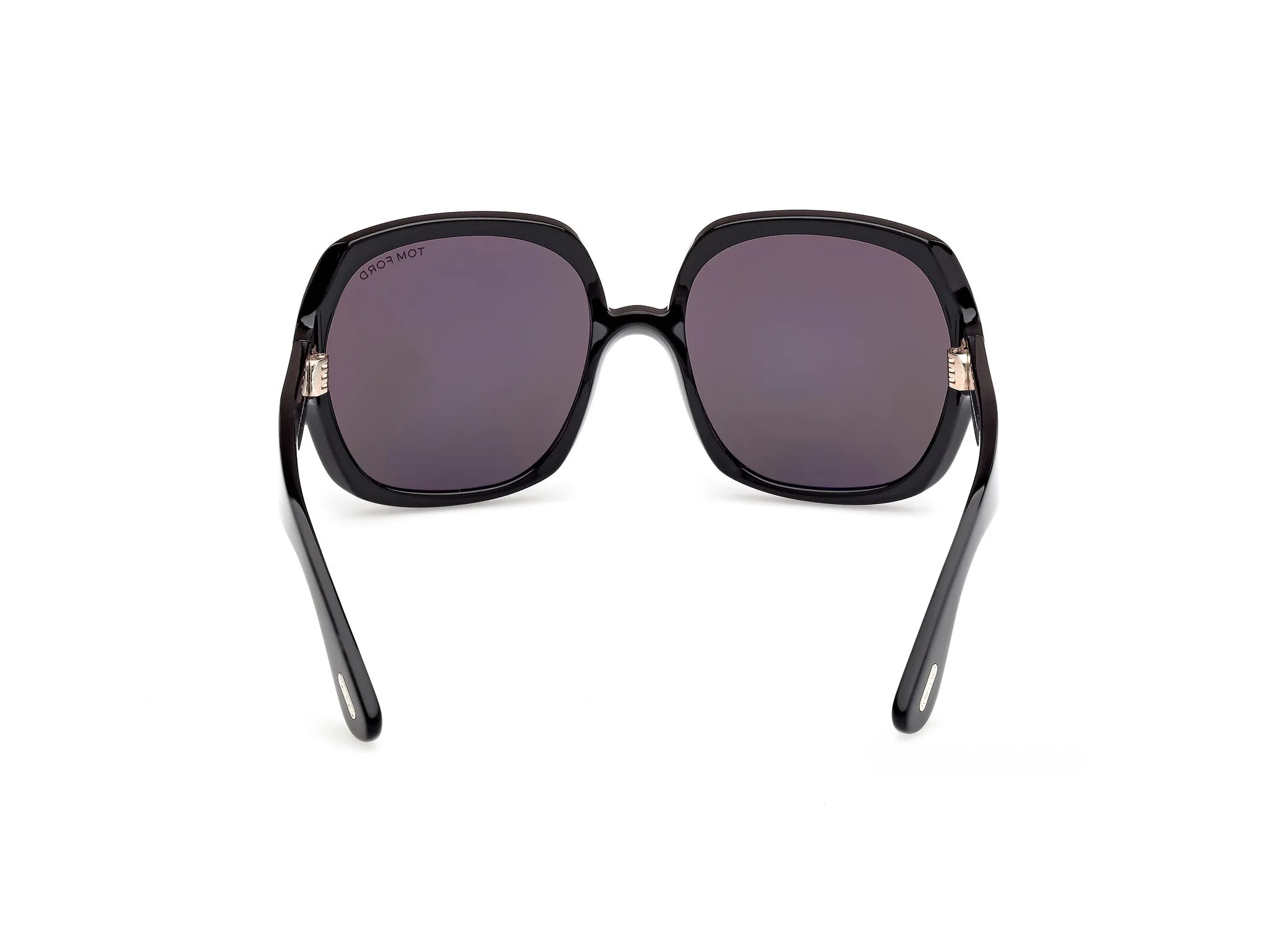 TOM FORD FT1221 SAFFRON 01A Occhiali da sole Acetato Nero Fumo Squadrata Normale - immagine 4