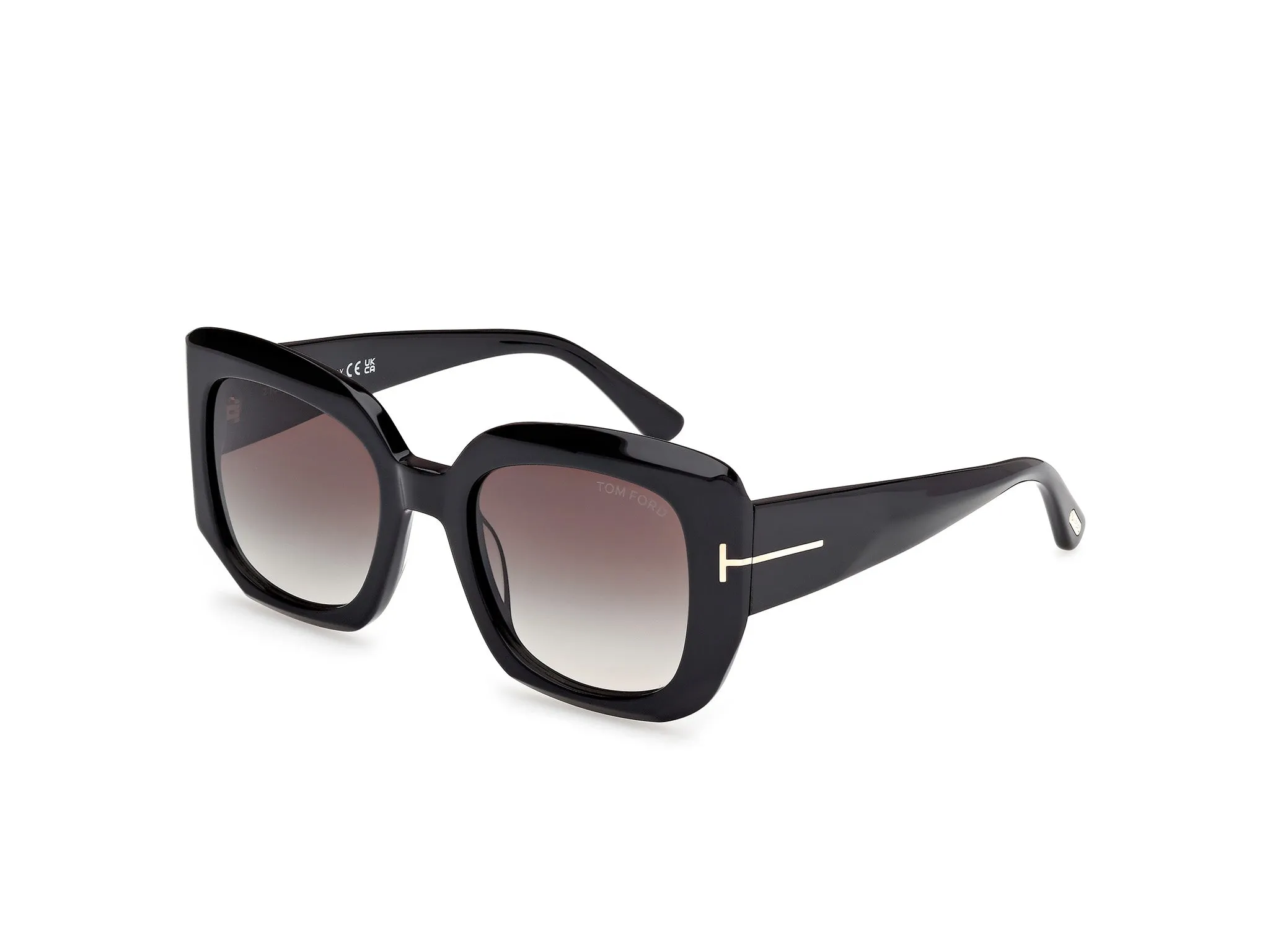 TOM FORD FT1220 CARLA-02 01B Occhiali da sole Acetato Nero Fumo Squadrata Normale - immagine 1