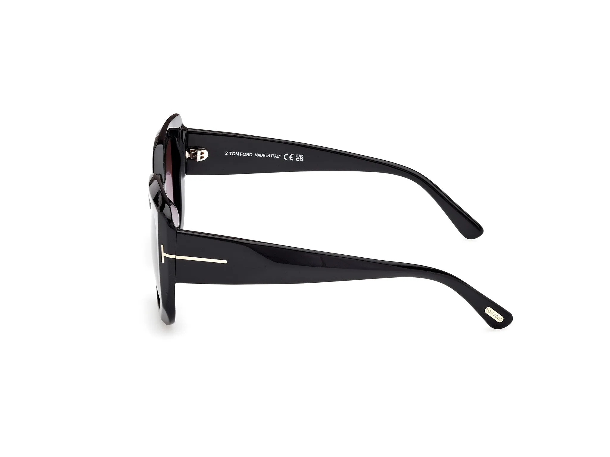 TOM FORD FT1220 CARLA-02 01B Occhiali da sole Acetato Nero Fumo Squadrata Normale - immagine 3