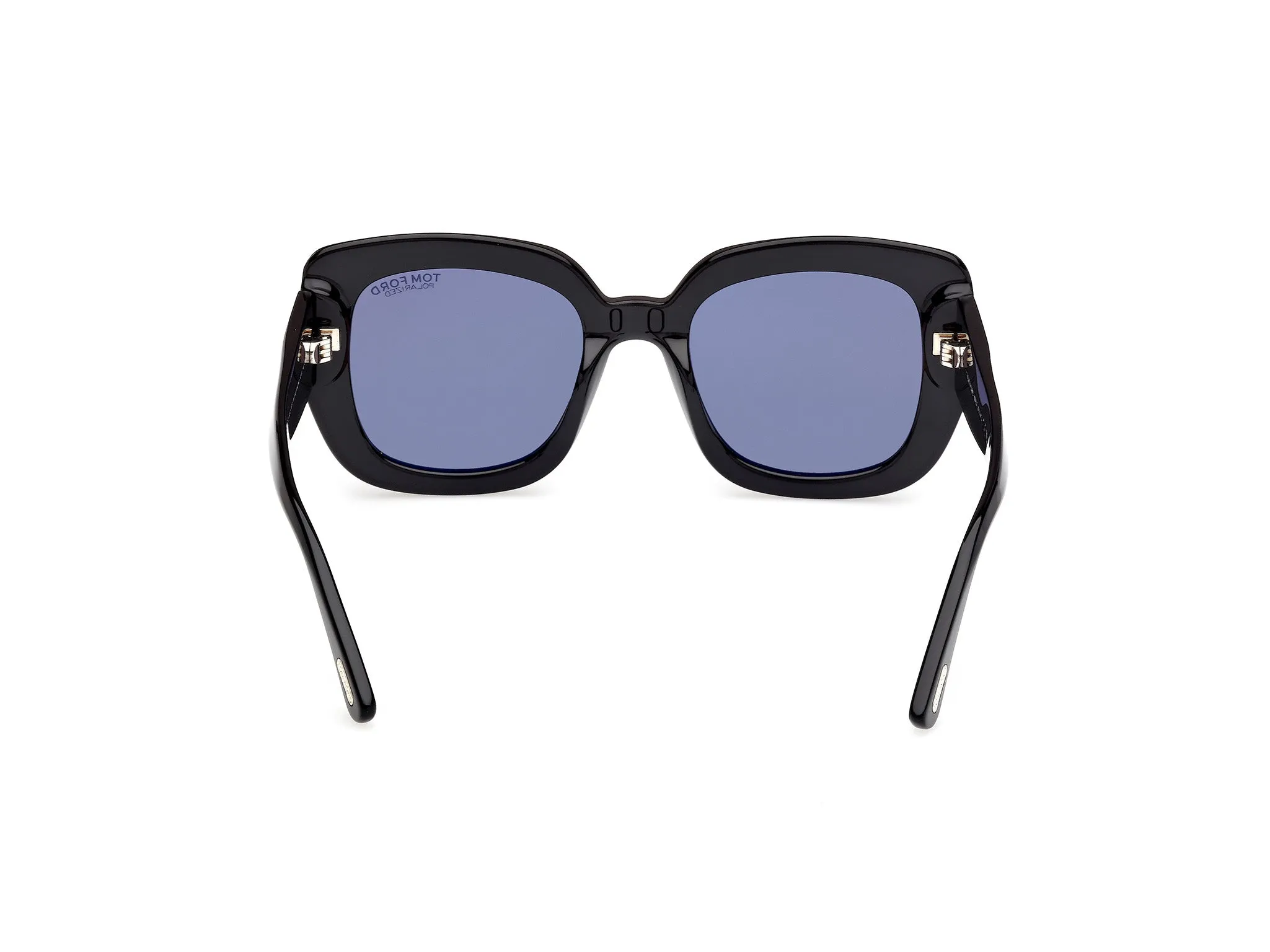 TOM FORD FT1220 CARLA-02 01D Occhiali da sole Acetato Nero Fumo Squadrata Polarizzata - immagine 4
