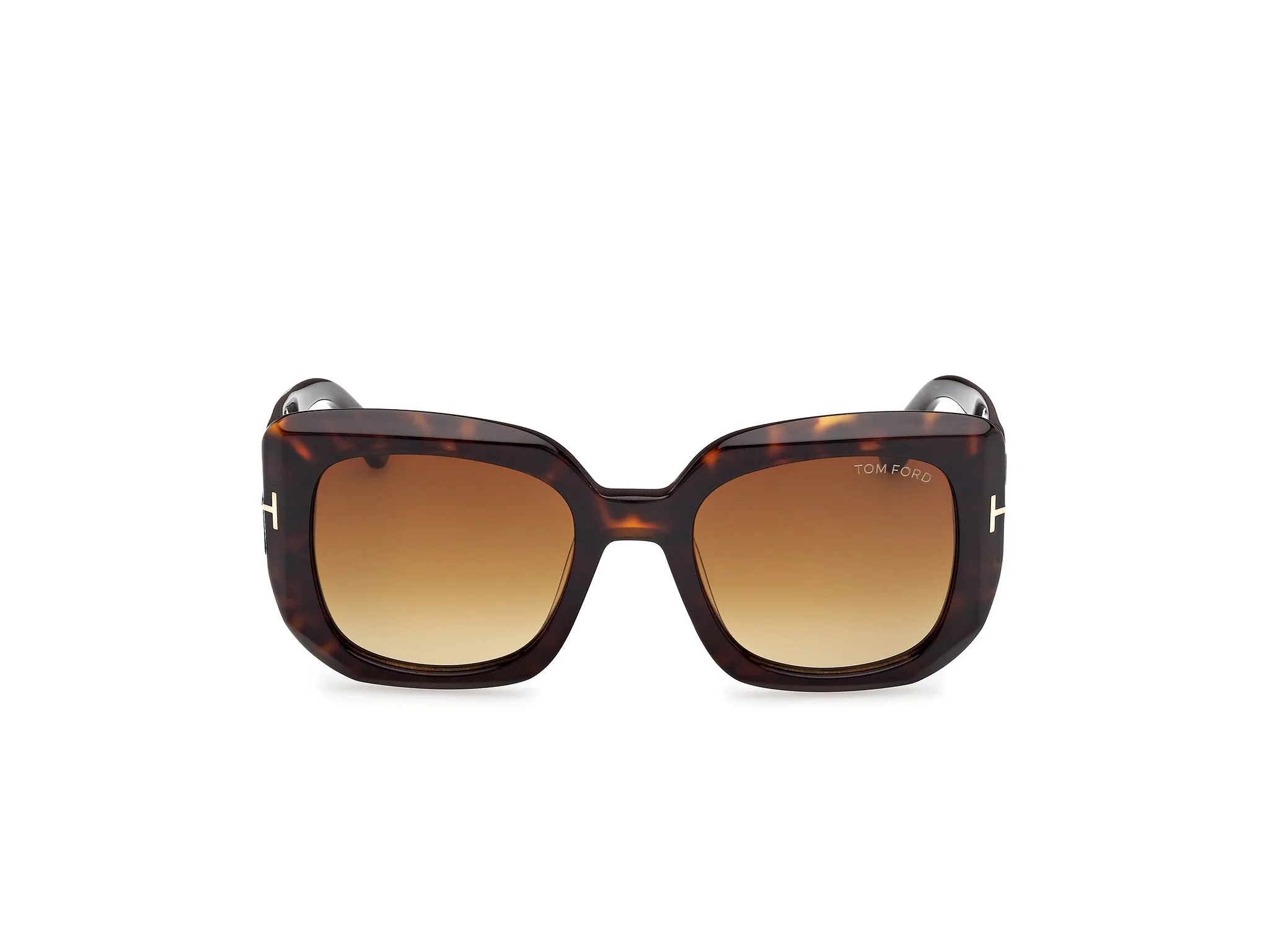 TOM FORD FT1220 CARLA-02 52F Occhiali da sole Acetato Havana Marrone Squadrata Normale Sfumato - immagine 2