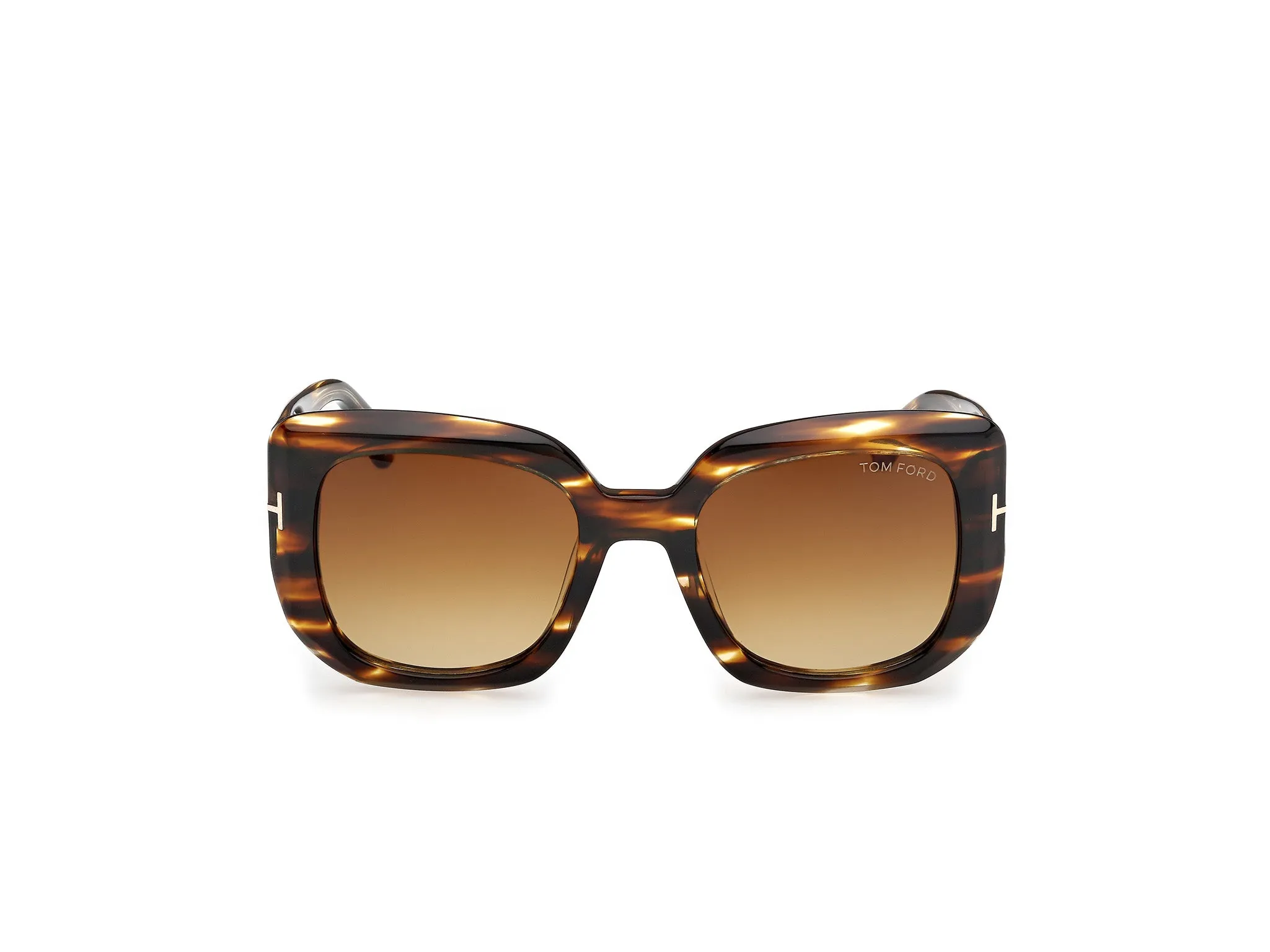 TOM FORD FT1220 CARLA-02 55F Occhiali da sole Acetato Havana Marrone Squadrata Normale - immagine 2