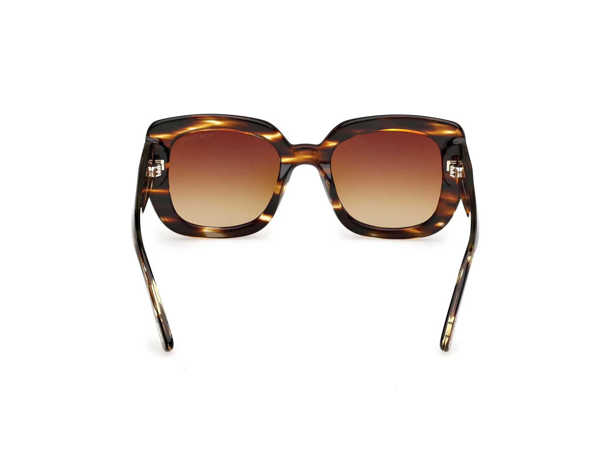 TOM FORD FT1220 CARLA-02 55F Occhiali da sole Acetato Havana Marrone Squadrata Normale - immagine 4