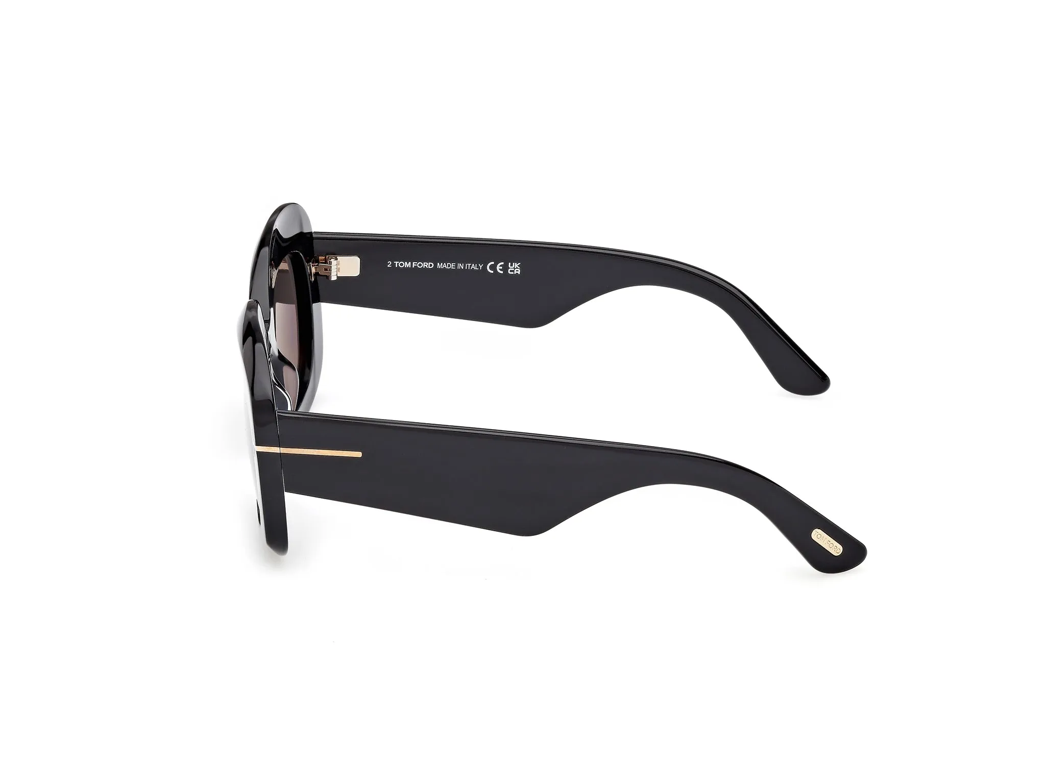 TOM FORD FT1219 CARMEN-02 01A Occhiali da sole Acetato Nero Fumo Squadrata Normale - immagine 3