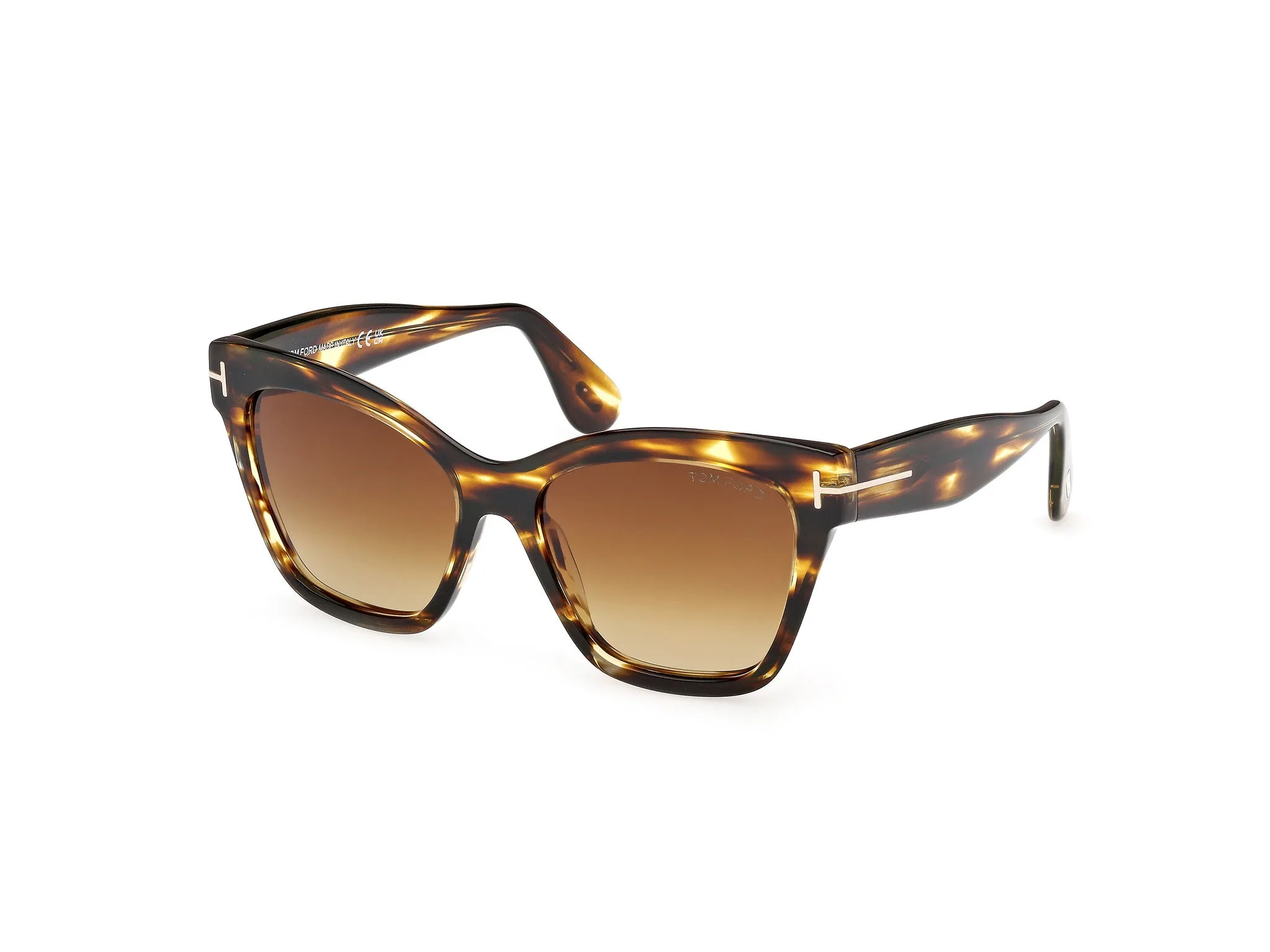 TOM FORD FT1217 ELVIRA 55F Occhiali da sole Acetato Havana Marrone Farfalla Normale - immagine 1